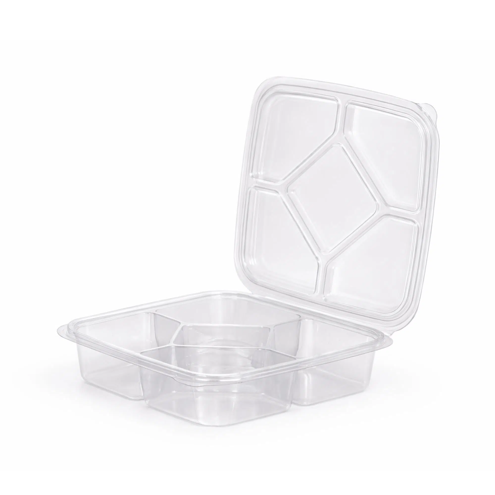 5 Bölmeli Kare Kuruyemiş Tabağı - 50 Adet