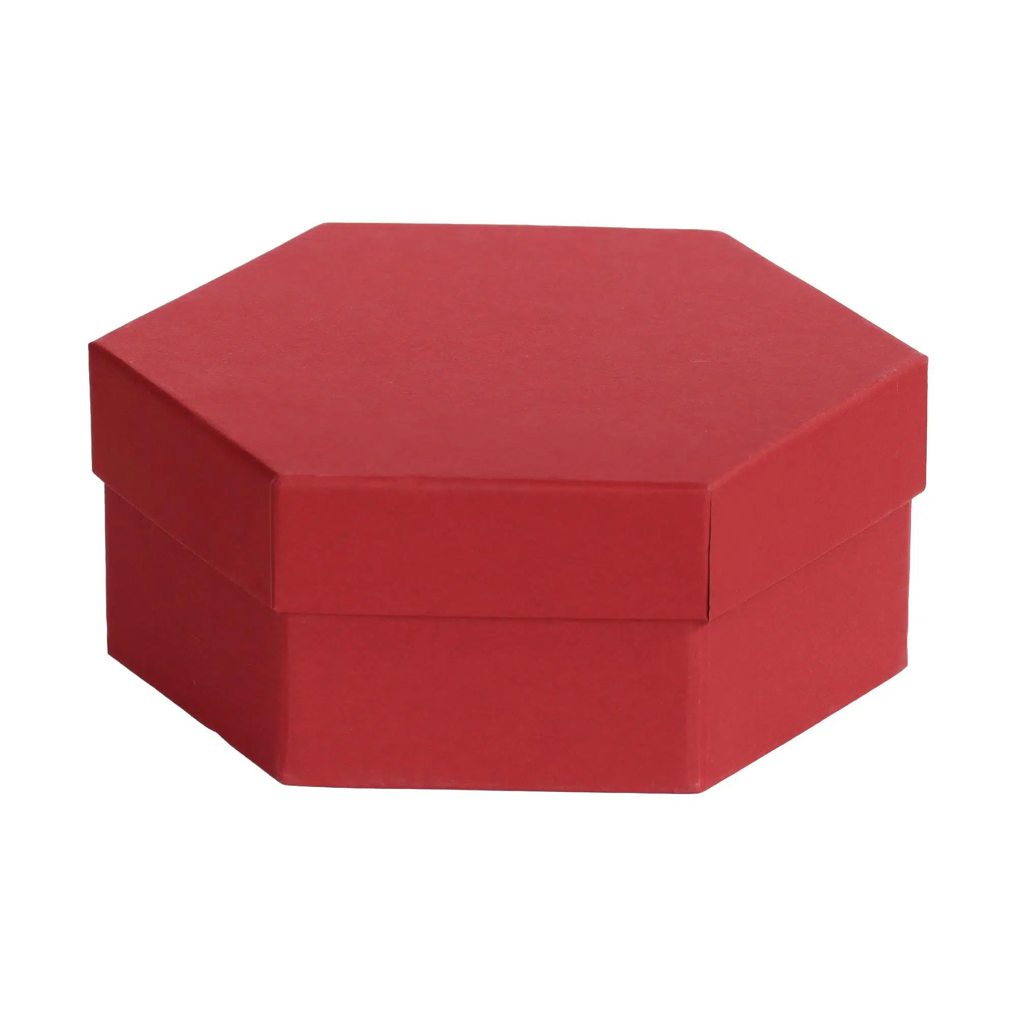 Altıgen 2 Katlı Mukavva Kutu (Bordo)