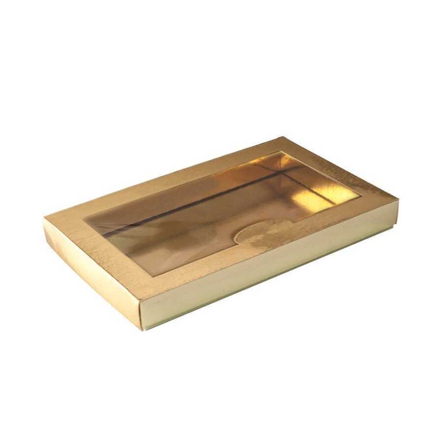 Asetat Pencereli Gold Kutu 17,5x28x3 cm - 20 Adet
