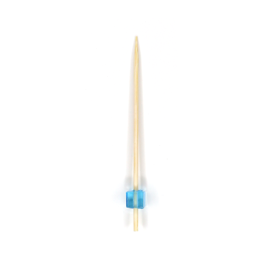 Bambu Dekoratif Mavi Küp Kürdan 9 cm - 50 Adet