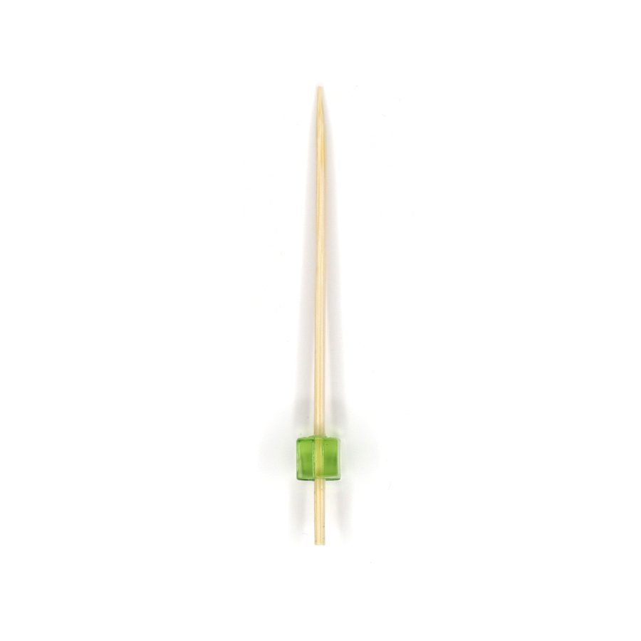 Bambu Dekoratif Yeşil Küp Kürdan 9 cm - 50 Adet
