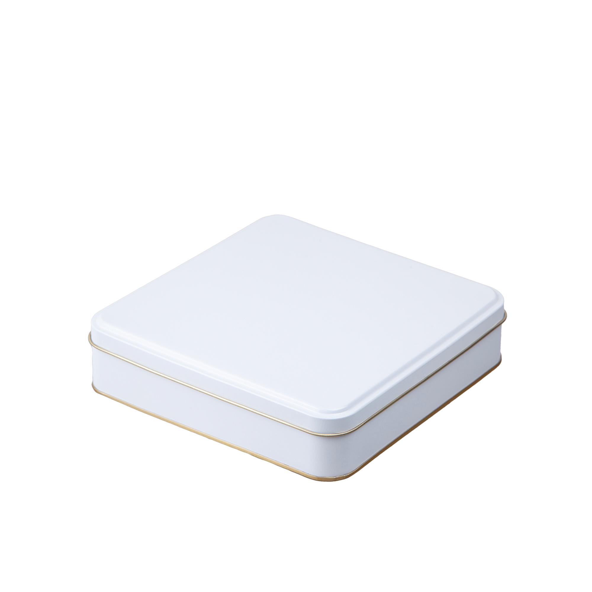 Beyaz Metal Kutu 19,2x19,2x4,5 cm