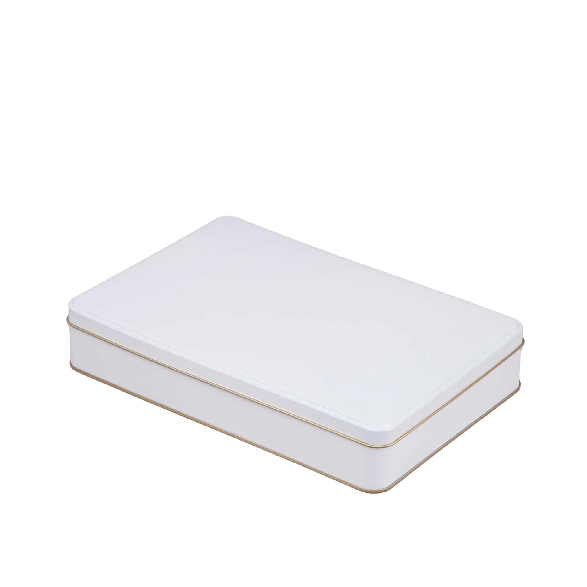 Beyaz Metal Kutu 30x20x4,5 cm