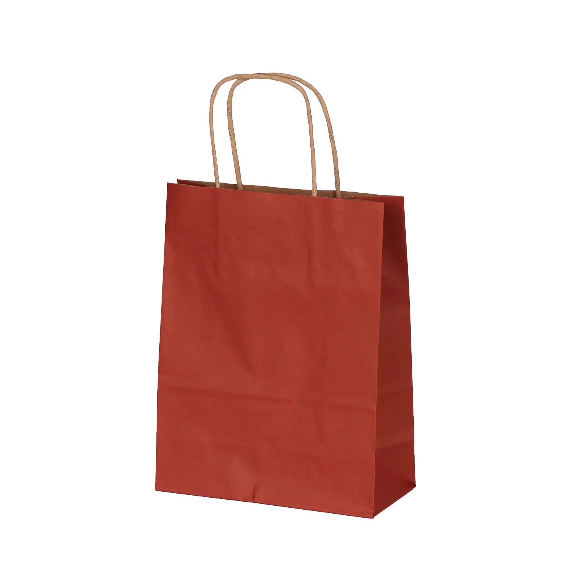 Burgu Saplı Kahverengi Kağıt Çanta 18x8x24 cm - 25 Adet