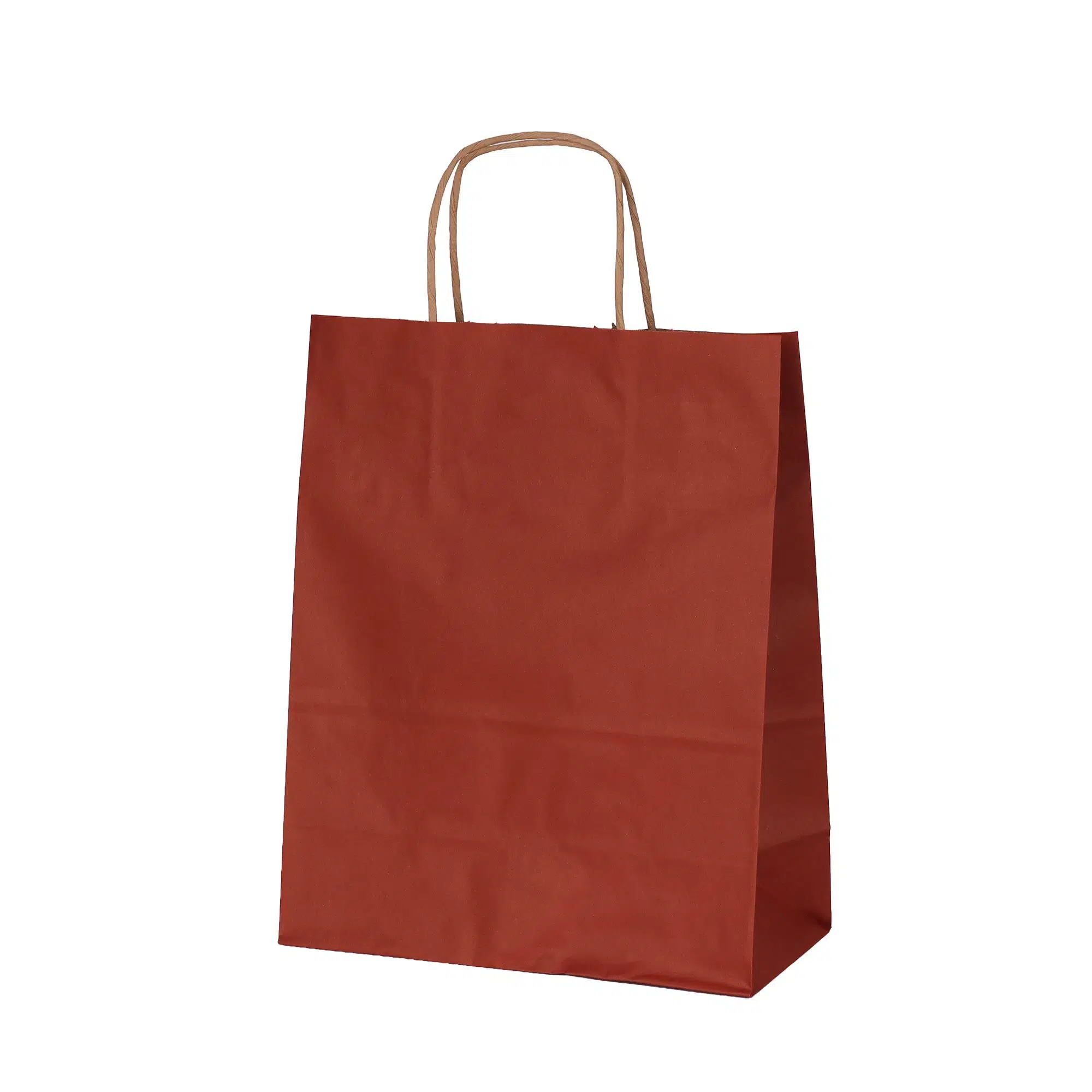 Burgu Saplı Kahverengi Kağıt Çanta 25x12x31 cm - 25 Adet