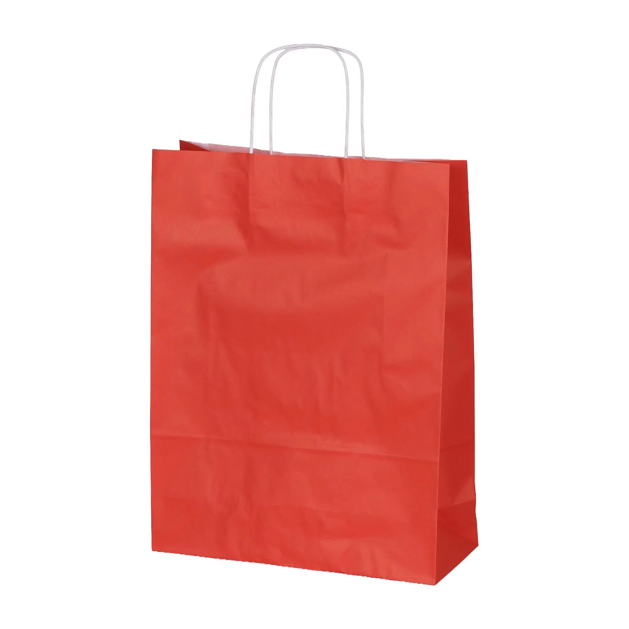 Burgu Saplı Kırmızı Kağıt Çanta 32x12x41 cm - 25 Adet