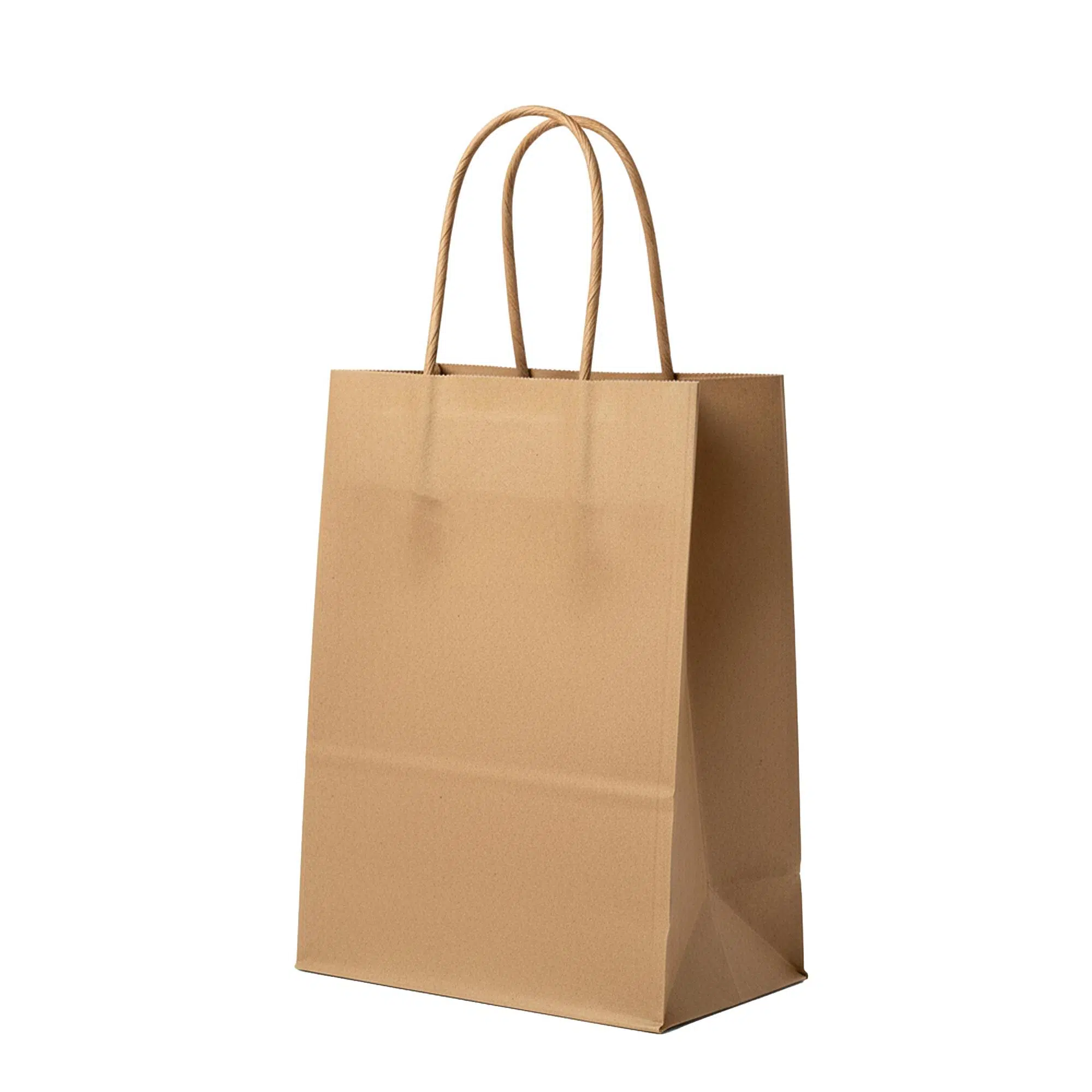 Burgu Saplı Kraft Kağıt Çanta 19x8x24 cm - 25 Adet