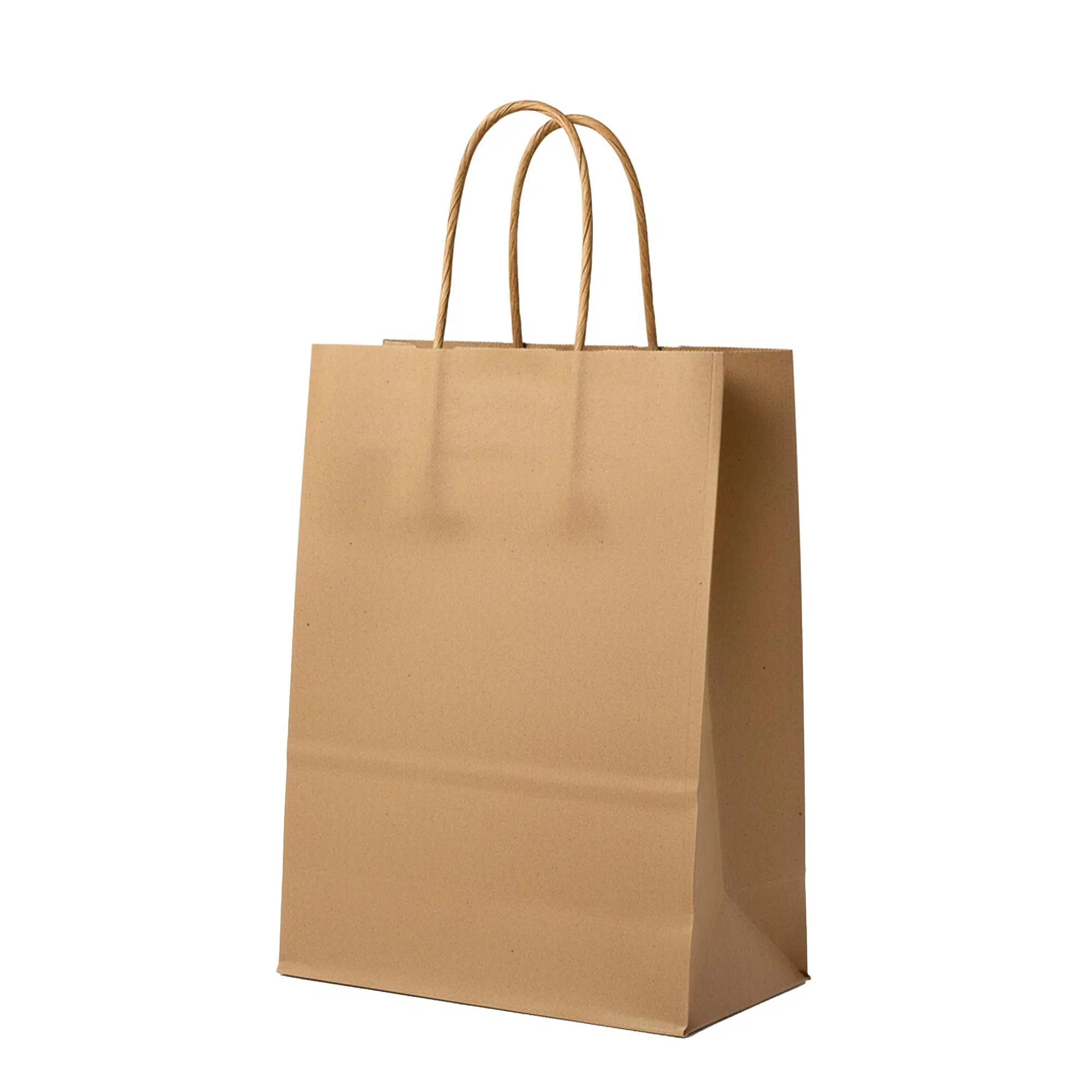 Burgu Saplı Kraft Kağıt Çanta 25x12x31 cm - 25 Adet