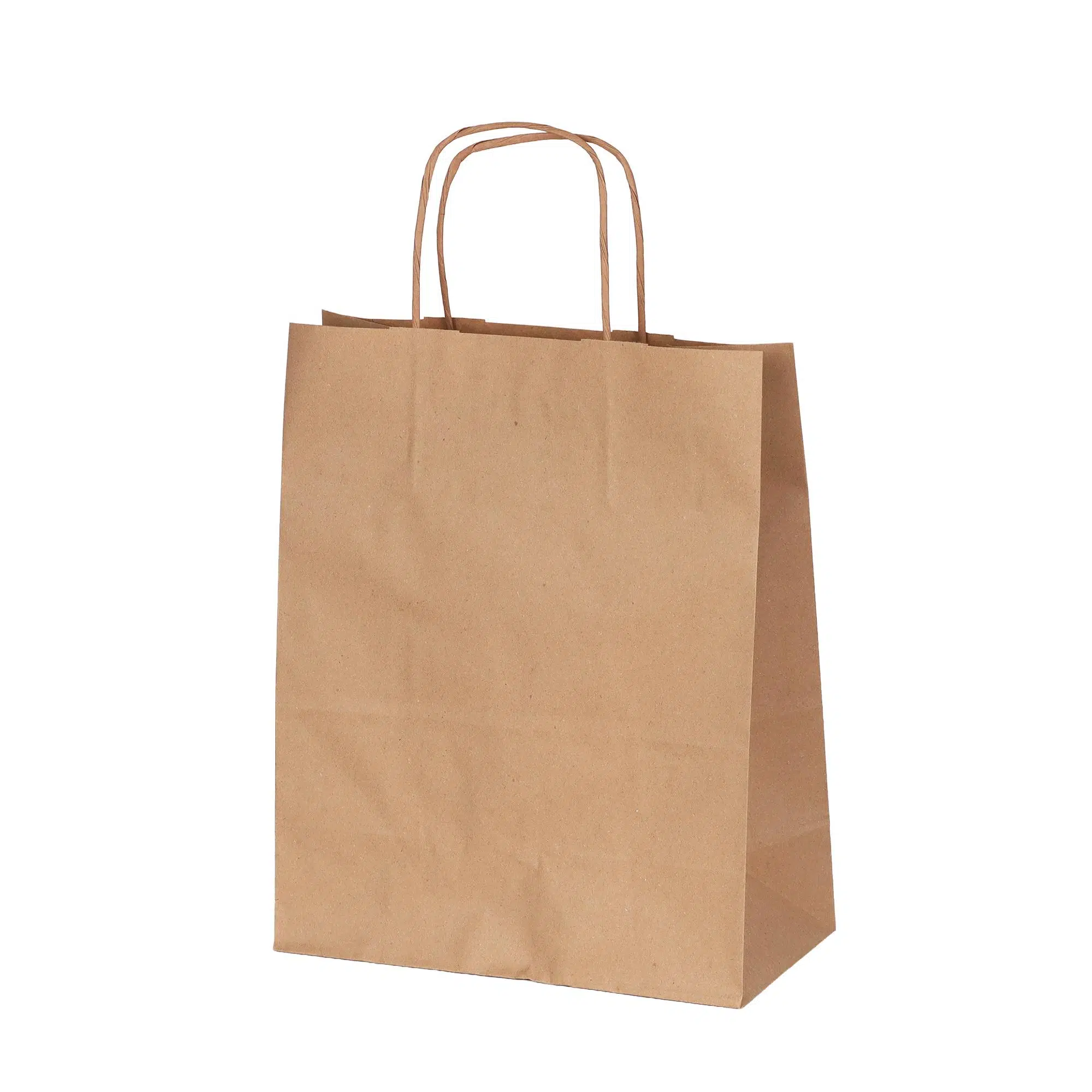 Burgu Saplı Kraft Kağıt Çanta 25x12x31 cm - 25 Adet