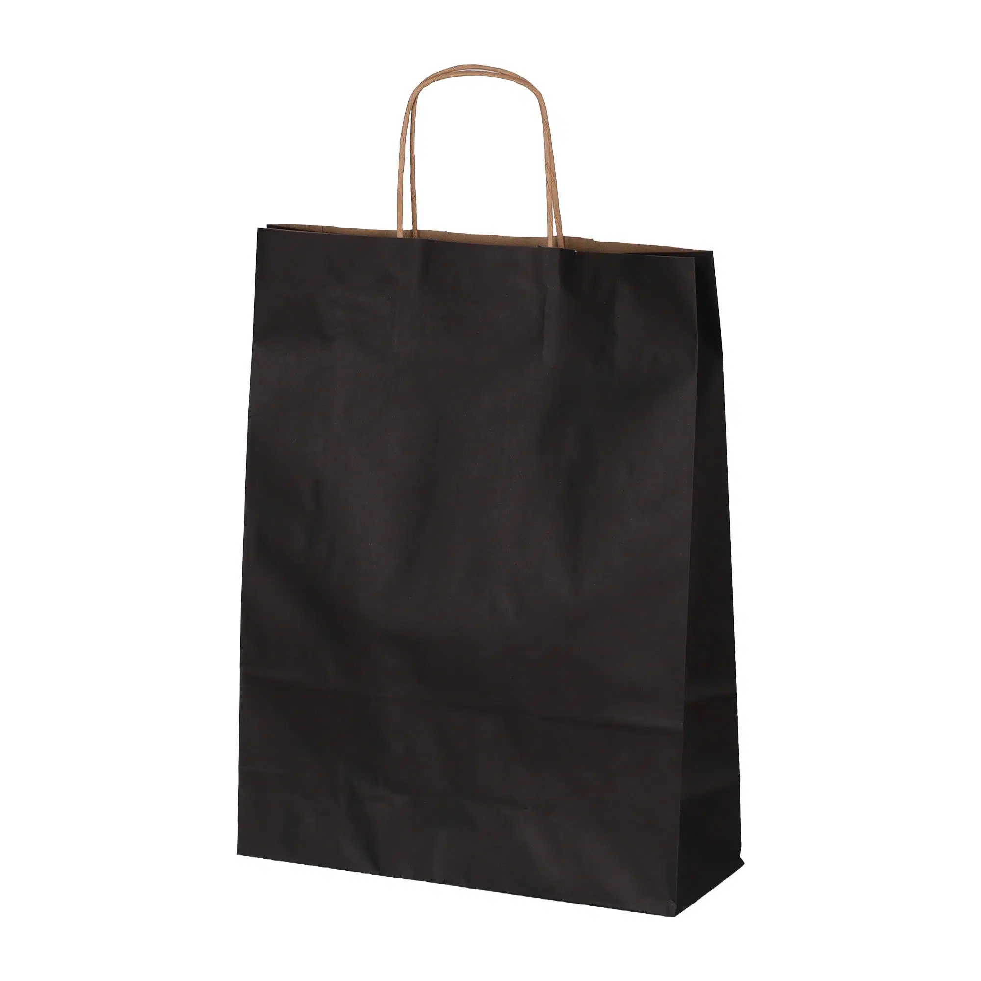 Burgu Saplı Siyah Kağıt Çanta 32x12x41 cm - 25 Adet