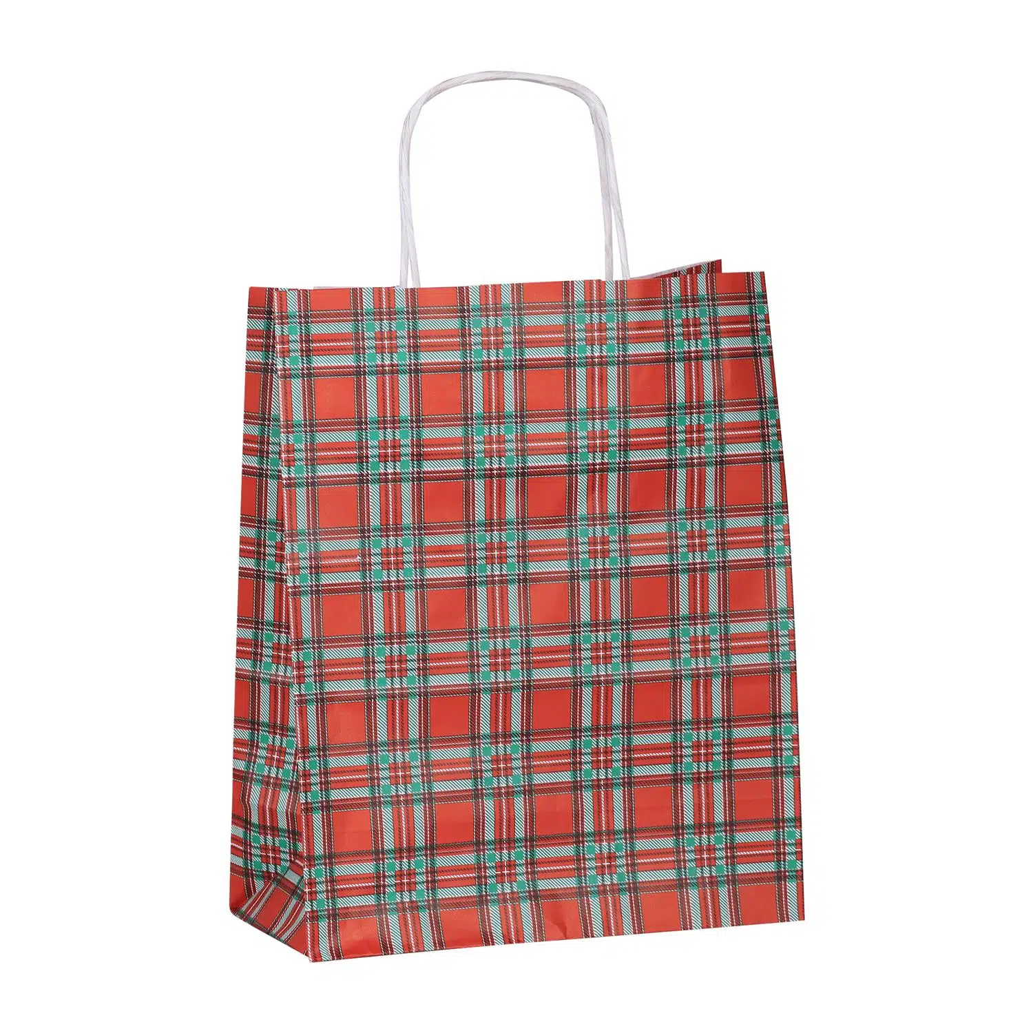 Burgu Saplı (Yılbaşı Temalı 2) Kağıt Çanta 25x12x31 cm - 25 Adet