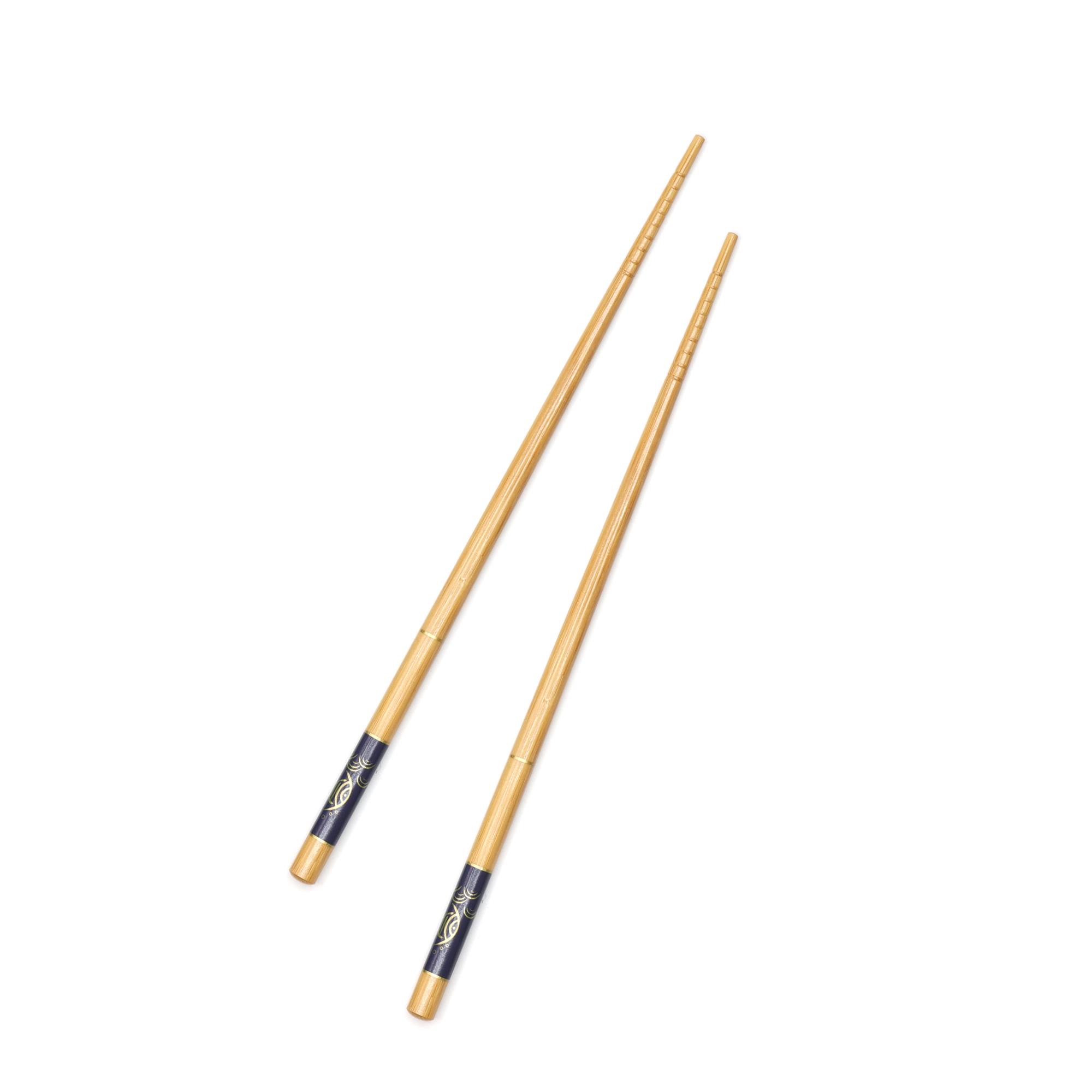 Çok Kullanımlık Bambu Çin Çubuğu (Chopsticks) Balık Desen 22,5 cm - 2 Adet