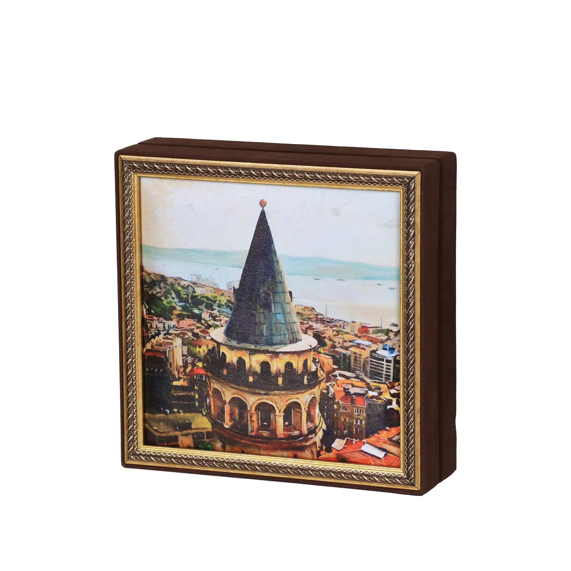 Galata Kulesi Tablo Çikolata Kutusu Takımı 25 Bölmeli 25x25 cm