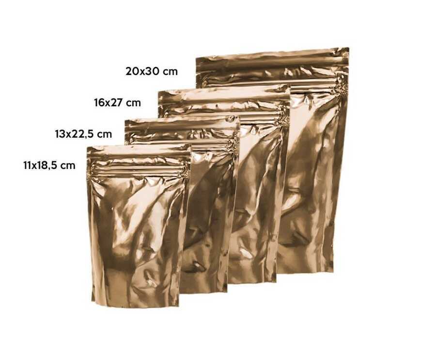 Gold Alüminyum Doypack 13x22,5 cm - 100 Adet