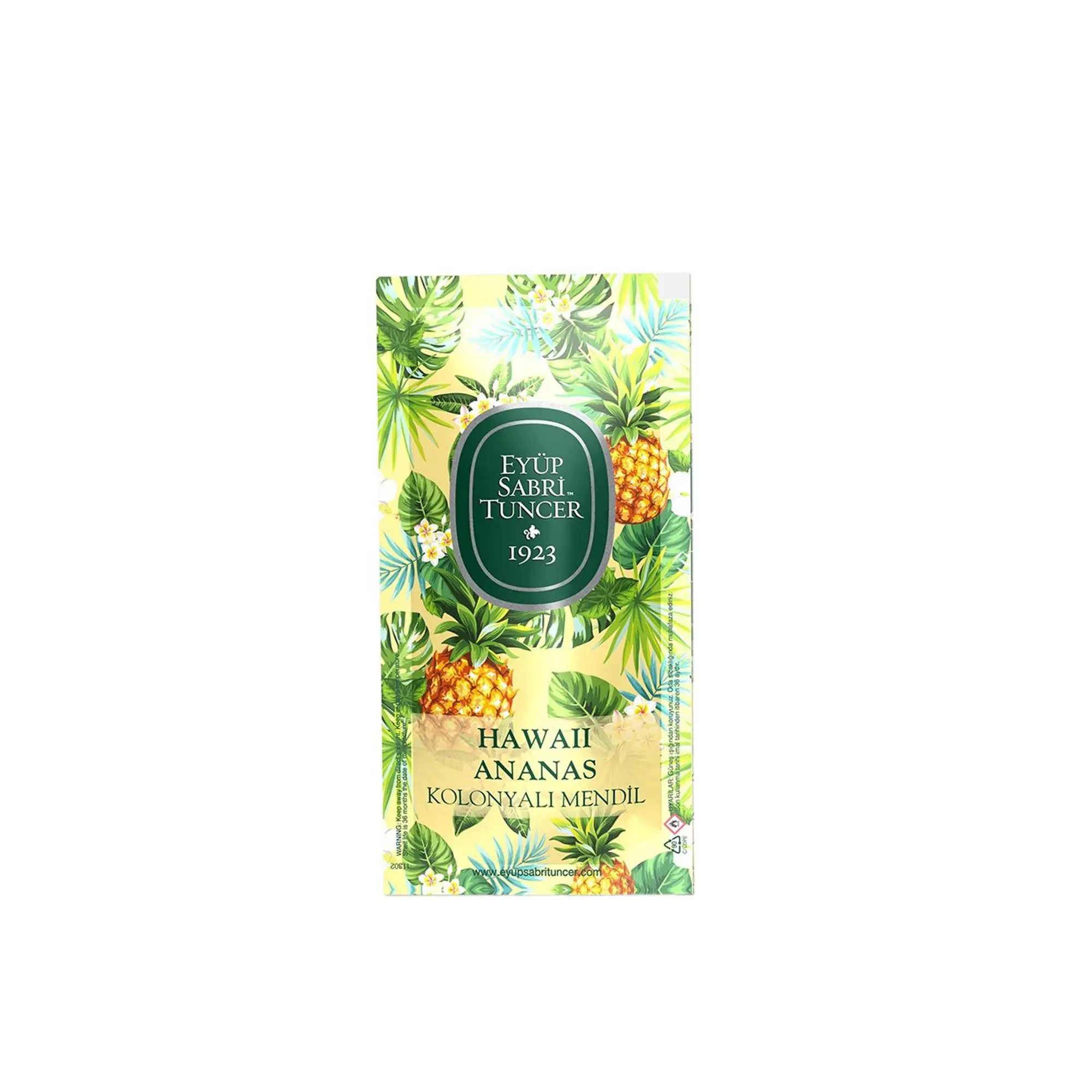 Havaii Ananas Kolonyalı Mendil 5x10 cm - 150 Adet