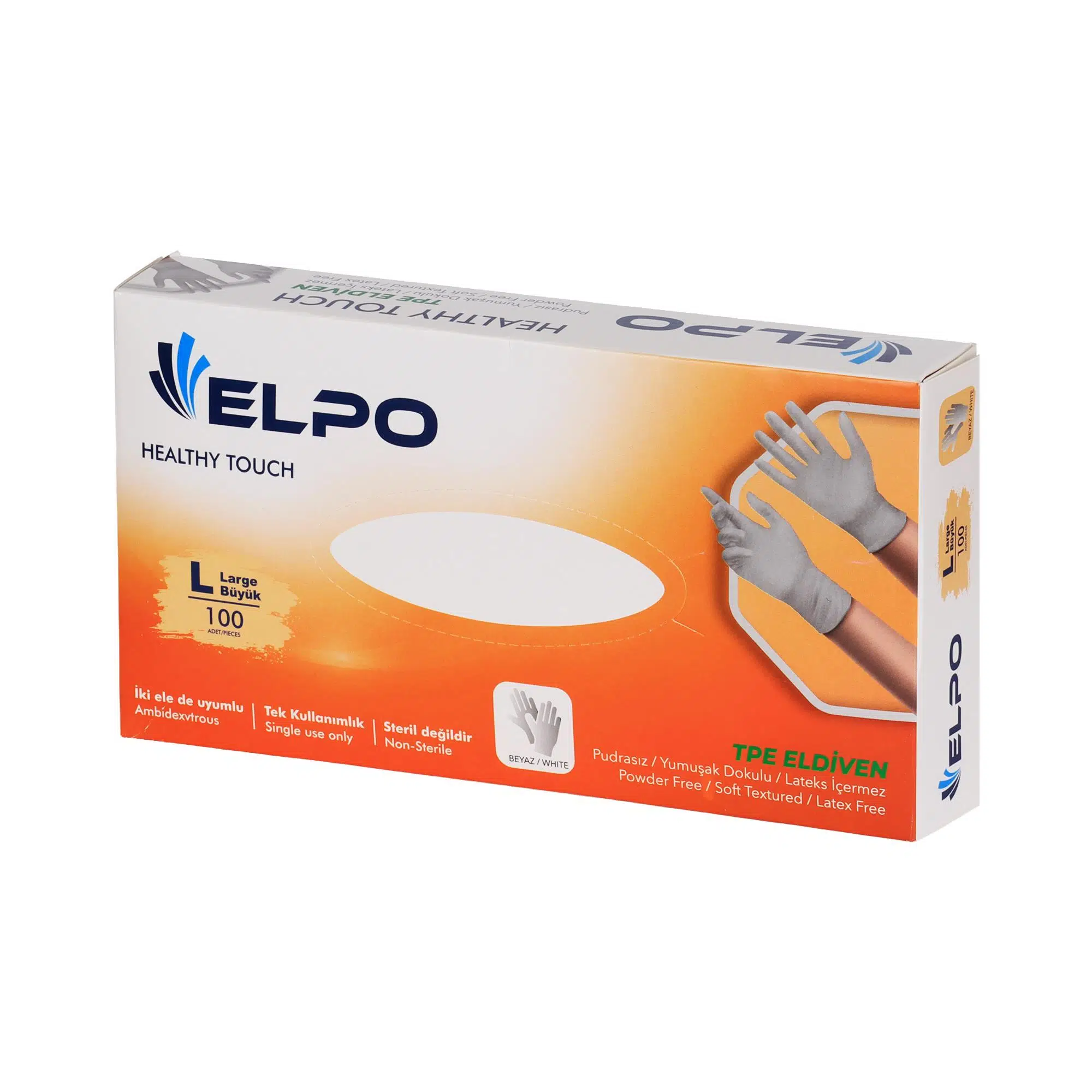 Hibrit Krem Eldiven Büyük (L) - 100 Adet