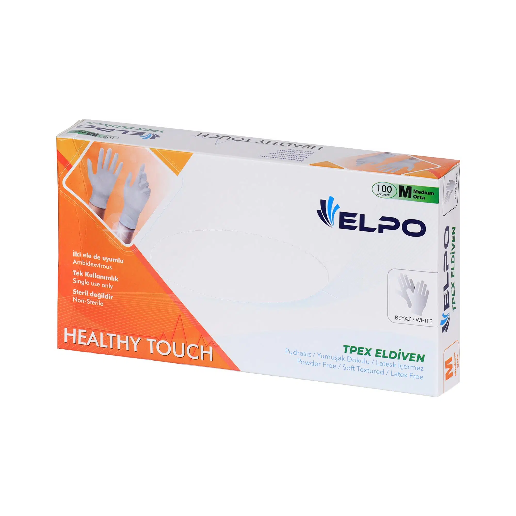 Hibrit Krem Eldiven Orta (M) - 100 Adet