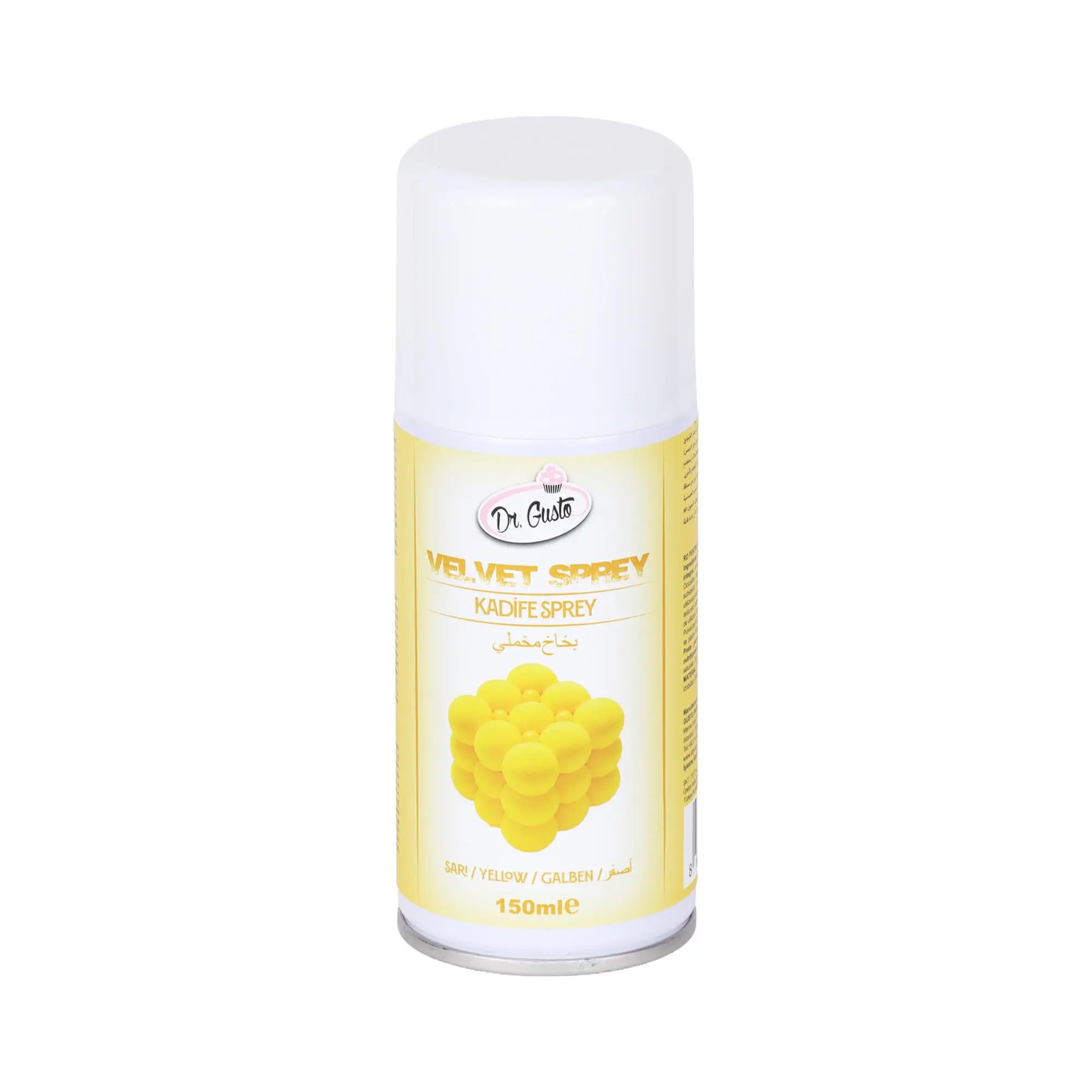 Kadife Sprey Gıda Boyası 150 ml Limon Sarı