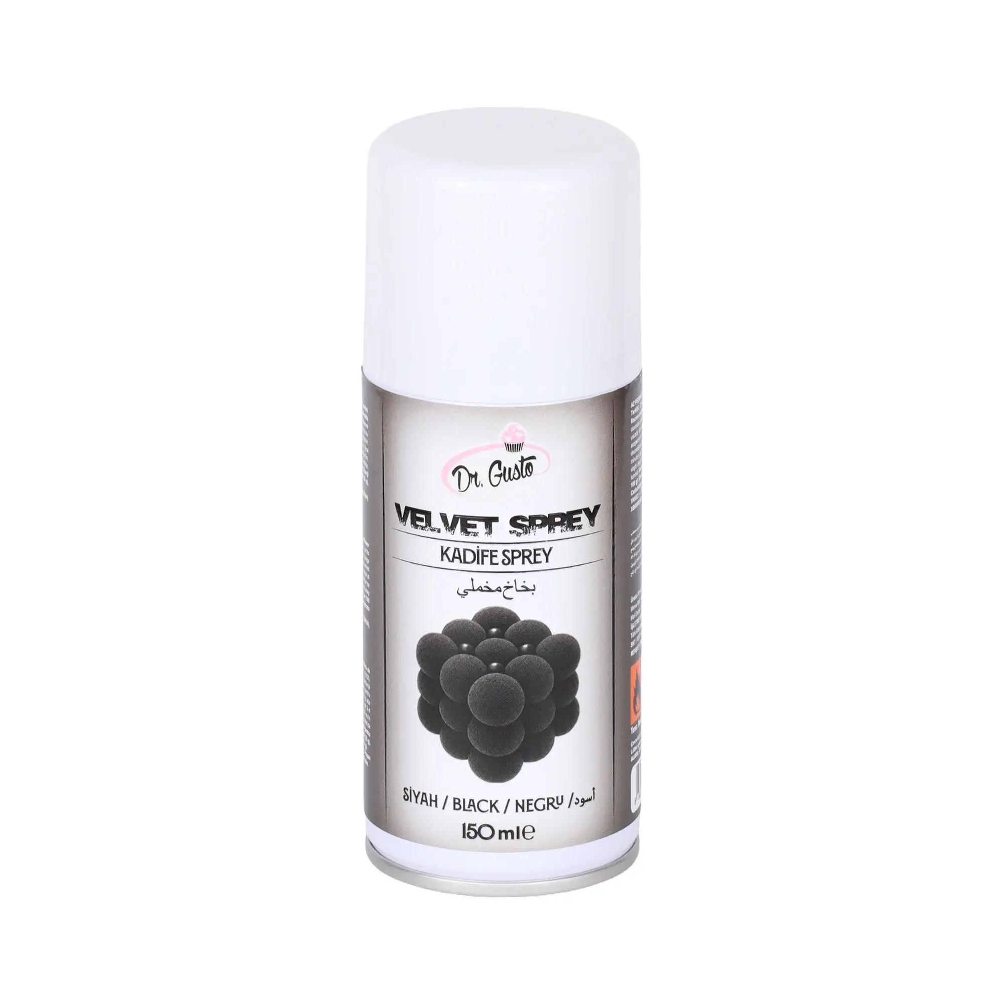 Kadife Sprey Gıda Boyası 150 ml Siyah