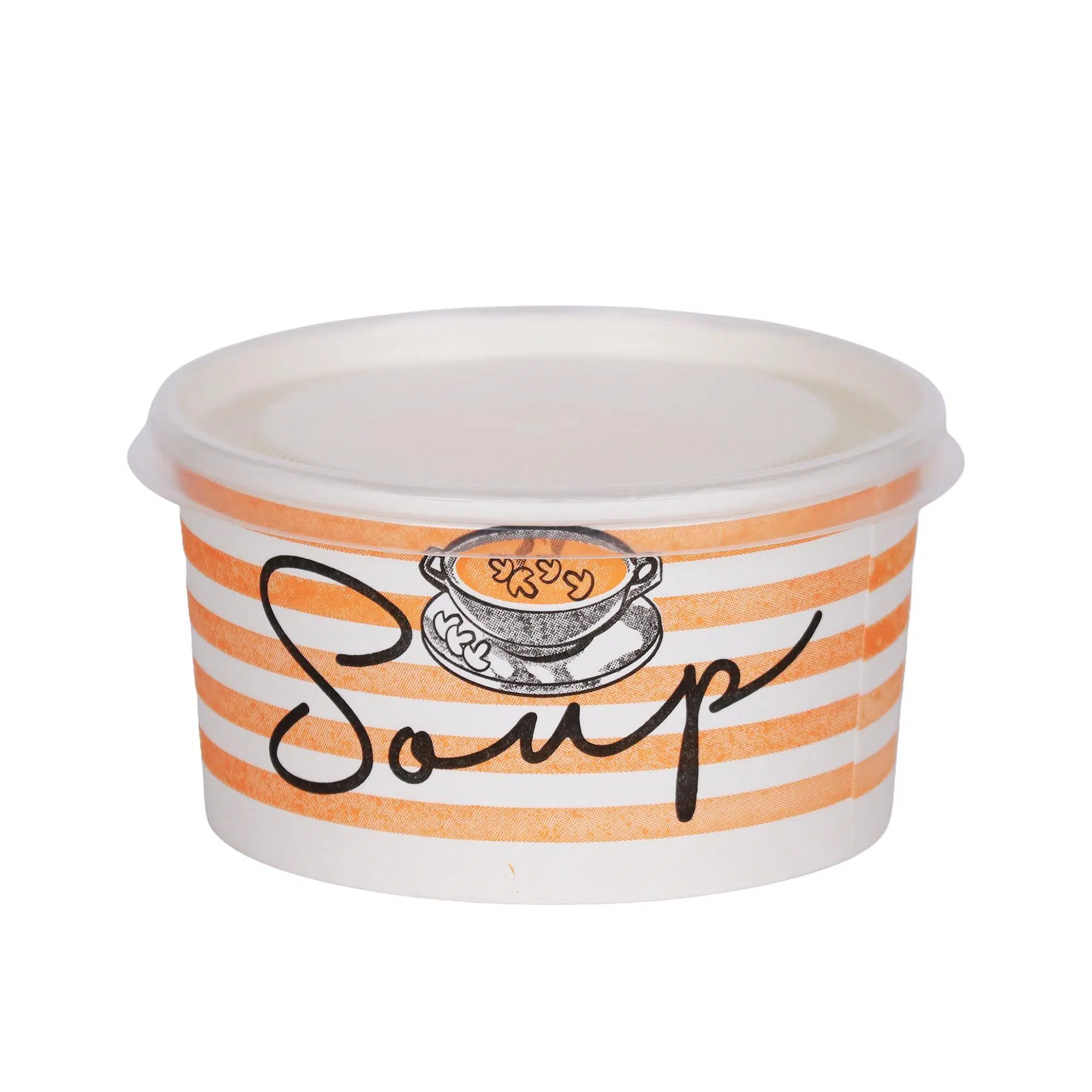 Kapaklı Karton Çorba Kasesi 14 Oz - 25 Adet