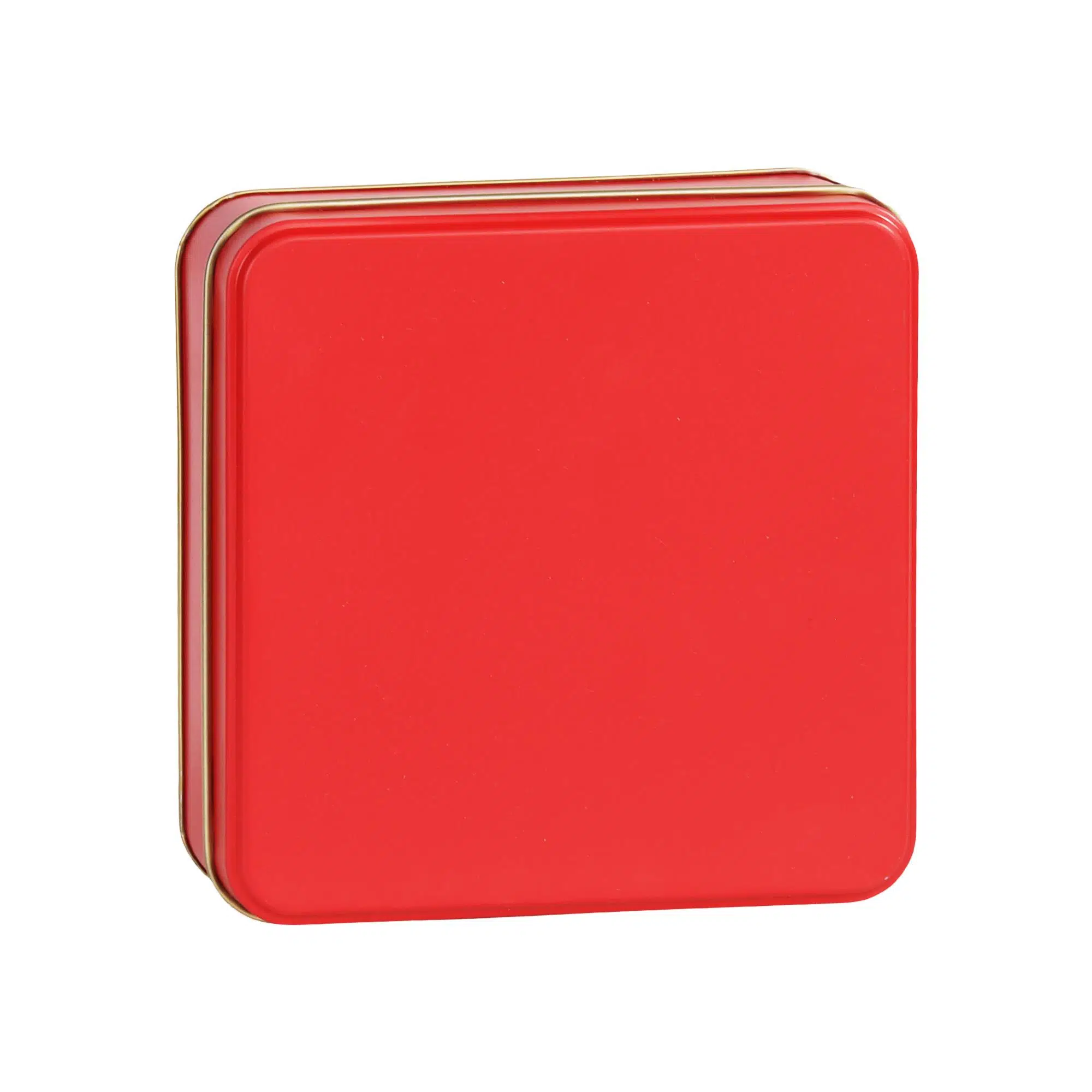 Kırmızı Metal Kutu 12,2x12,2x3,5 cm