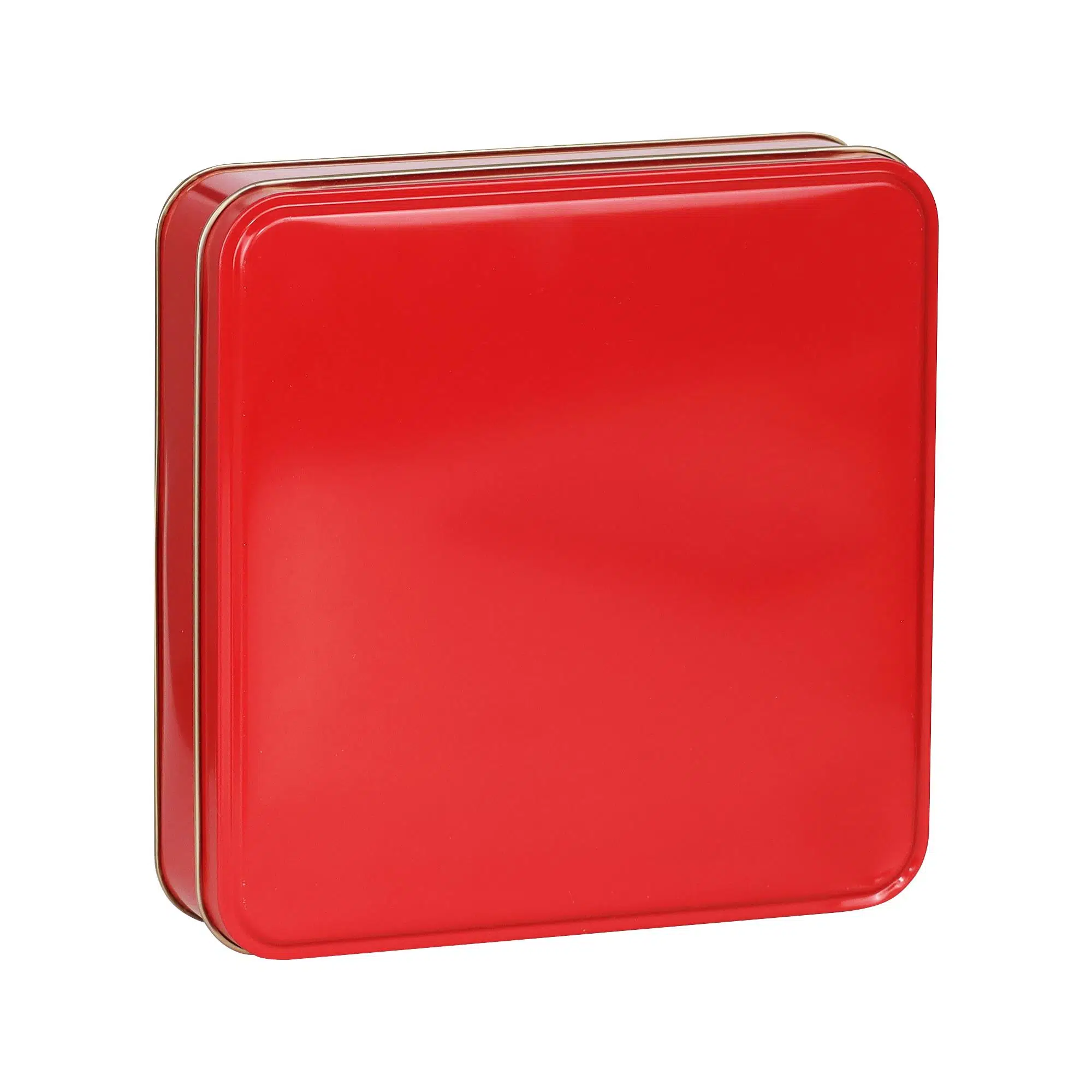 Kırmızı Metal Kutu 19,2x19,2x4,5 cm