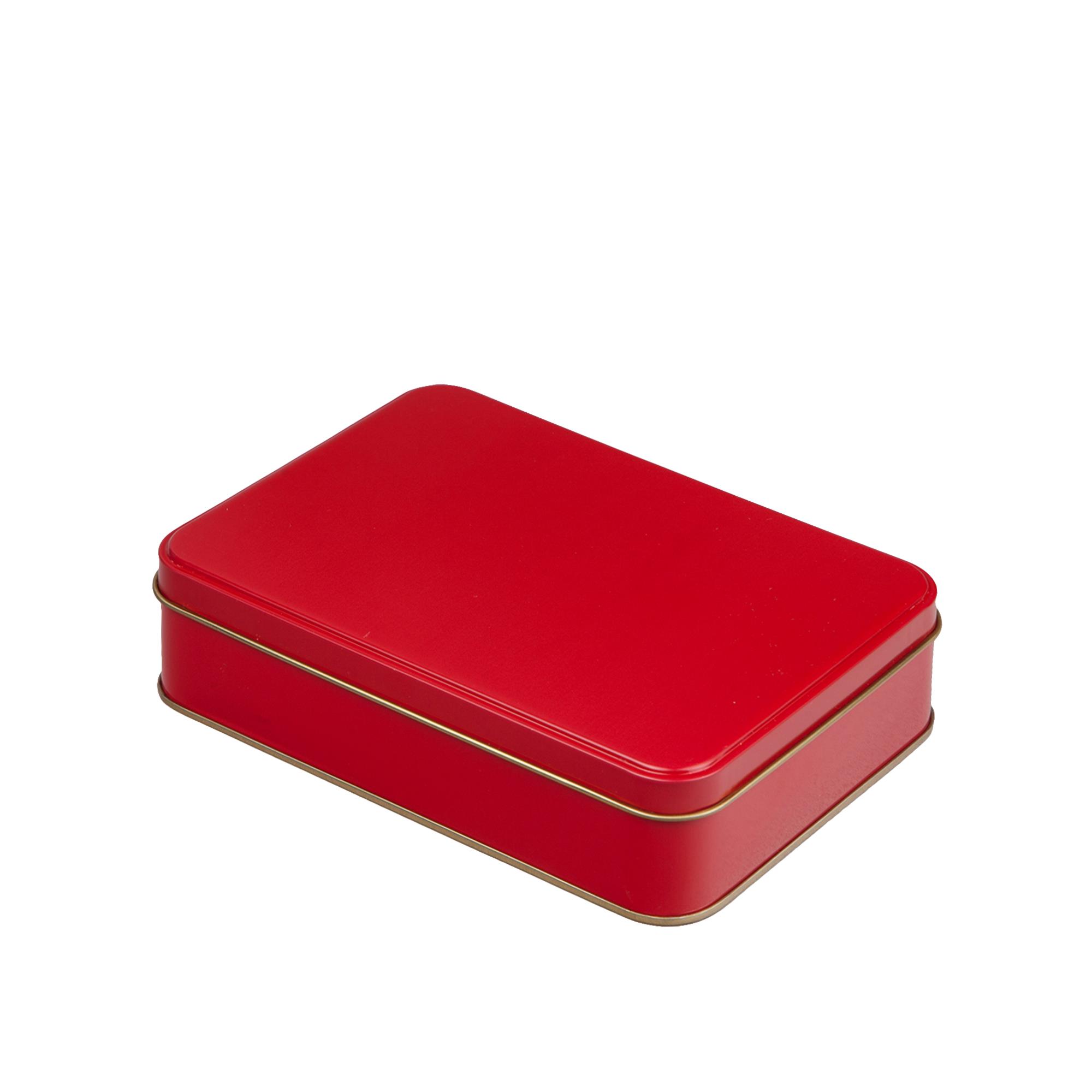 Kırmızı Metal Kutu 19x13,5x4,5 cm