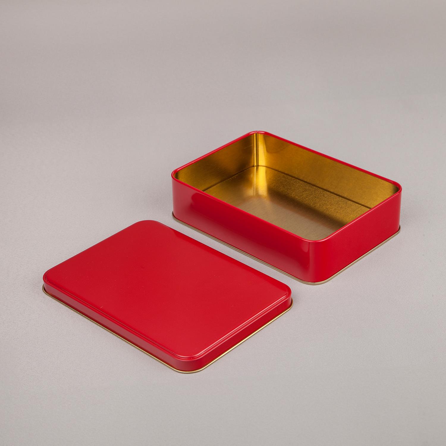Kırmızı Metal Kutu 19x13,5x4,5 cm