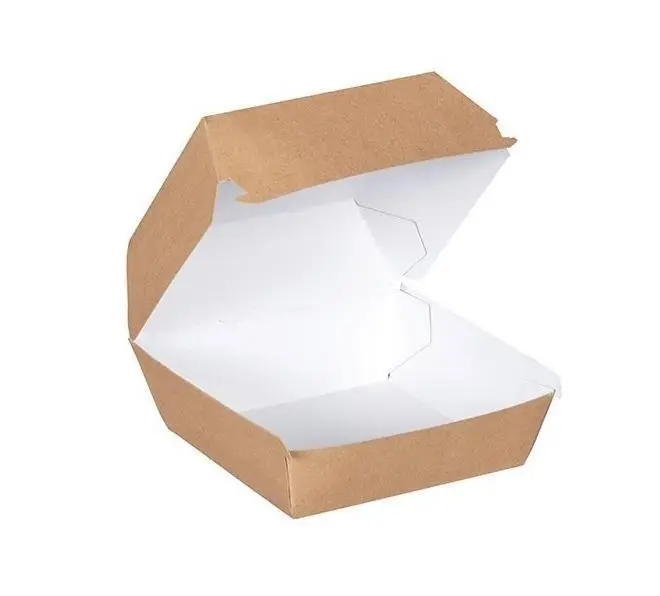 Kraft Hamburger Kutusu 114x114x90 mm (Orta) - 100 Adet