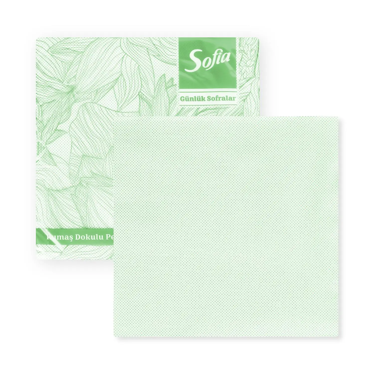Kumaş Dokulu Lüks Yeşil Peçete 33x33 - 30 Adet