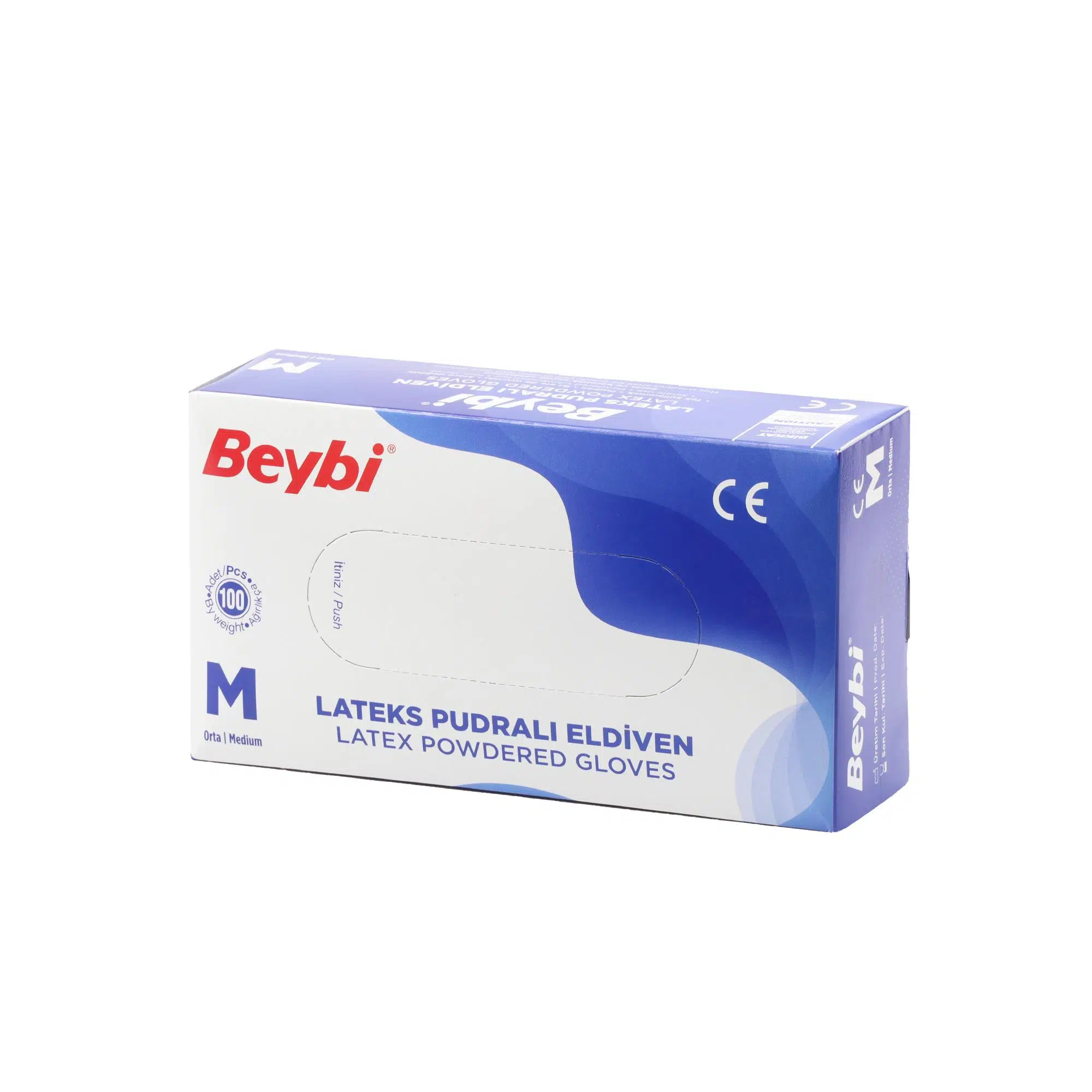 Lateks Eldiven Pudralı Medium (Orta) - 100 Adet