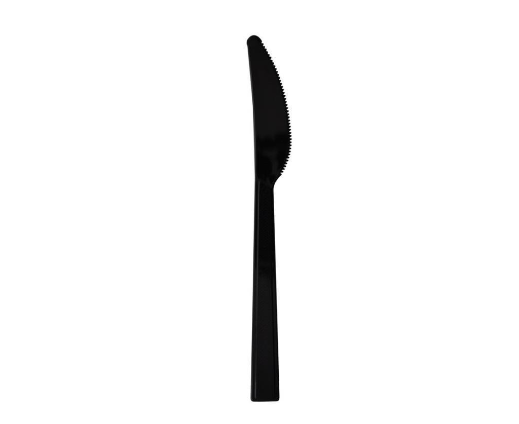 Lüks Bıçak Siyah 17,5 cm - 100 Adet