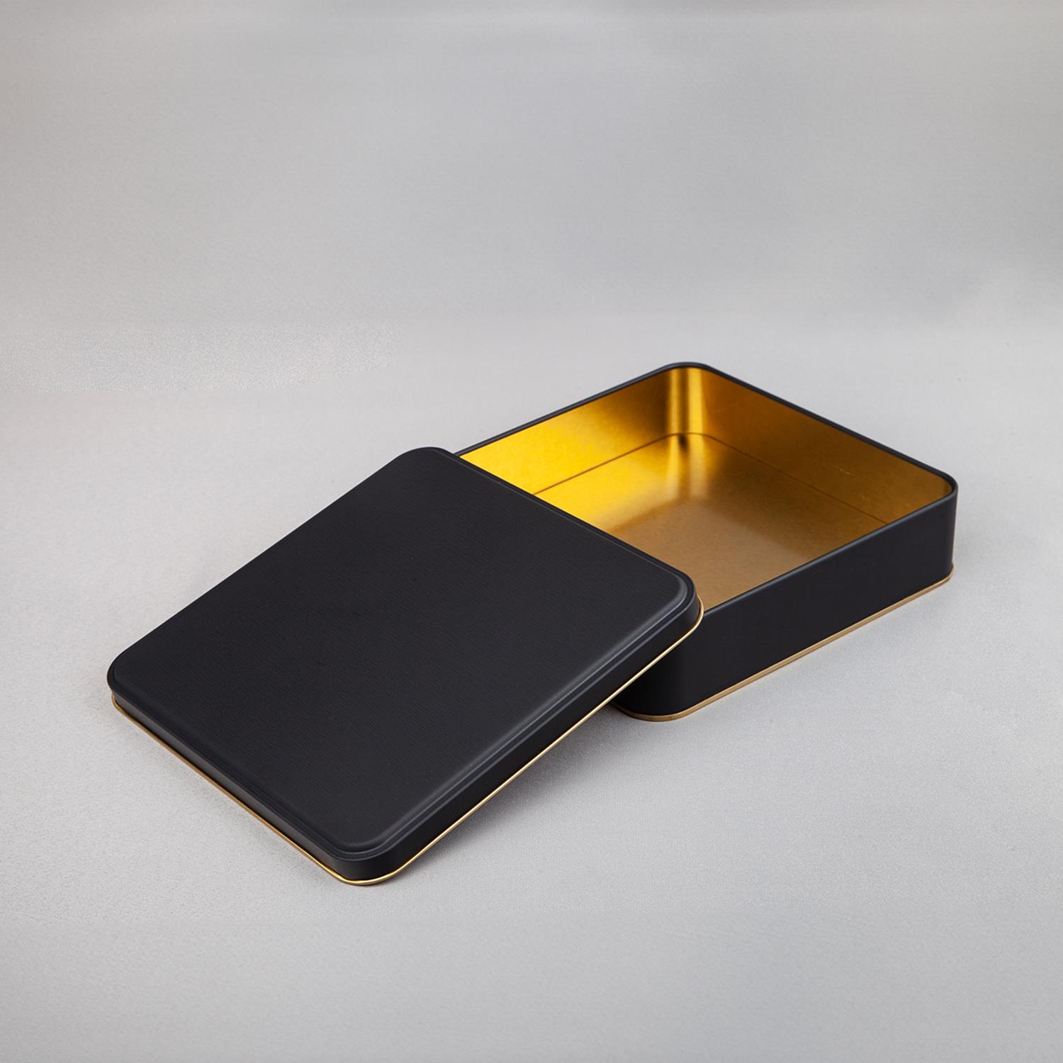 Mat Siyah Metal Kutu 19,2x19,2x4,5 cm