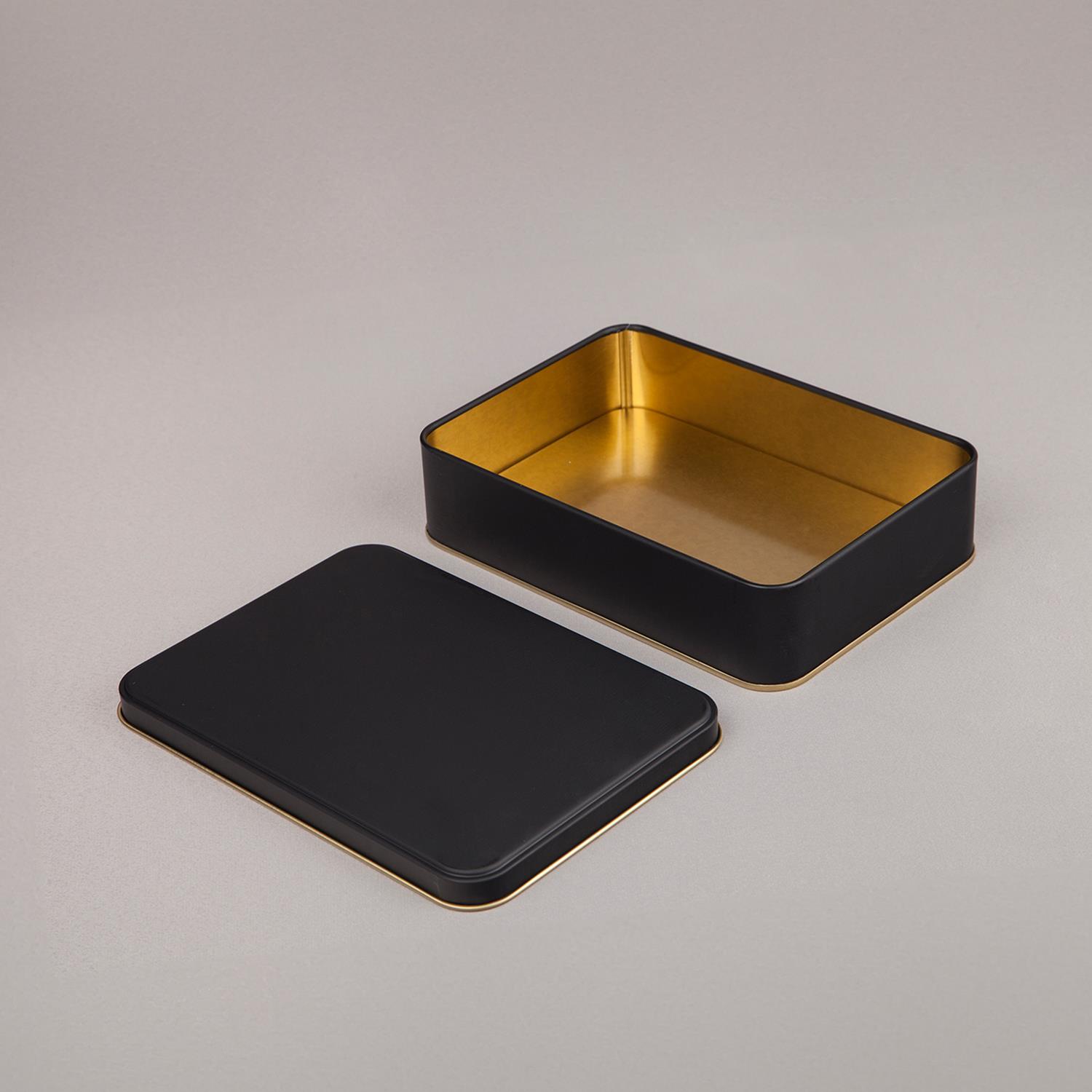 Mat Siyah Metal Kutu 19x13,5x4,5 cm