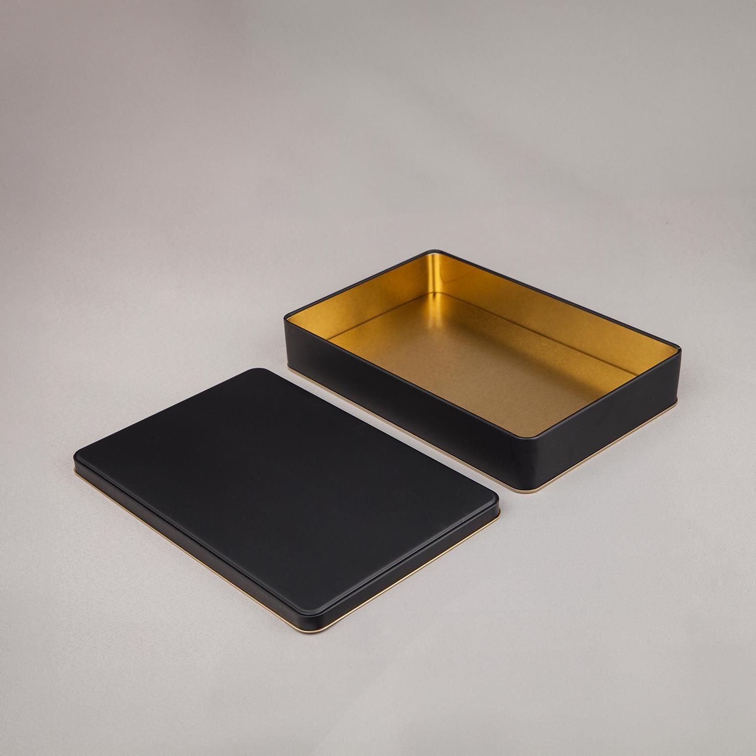 Mat Siyah Metal Kutu 26,5x17,5x4,5 cm