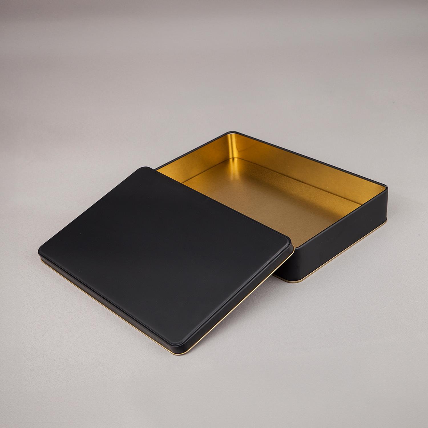 Mat Siyah Metal Kutu 26,5x17,5x4,5 cm