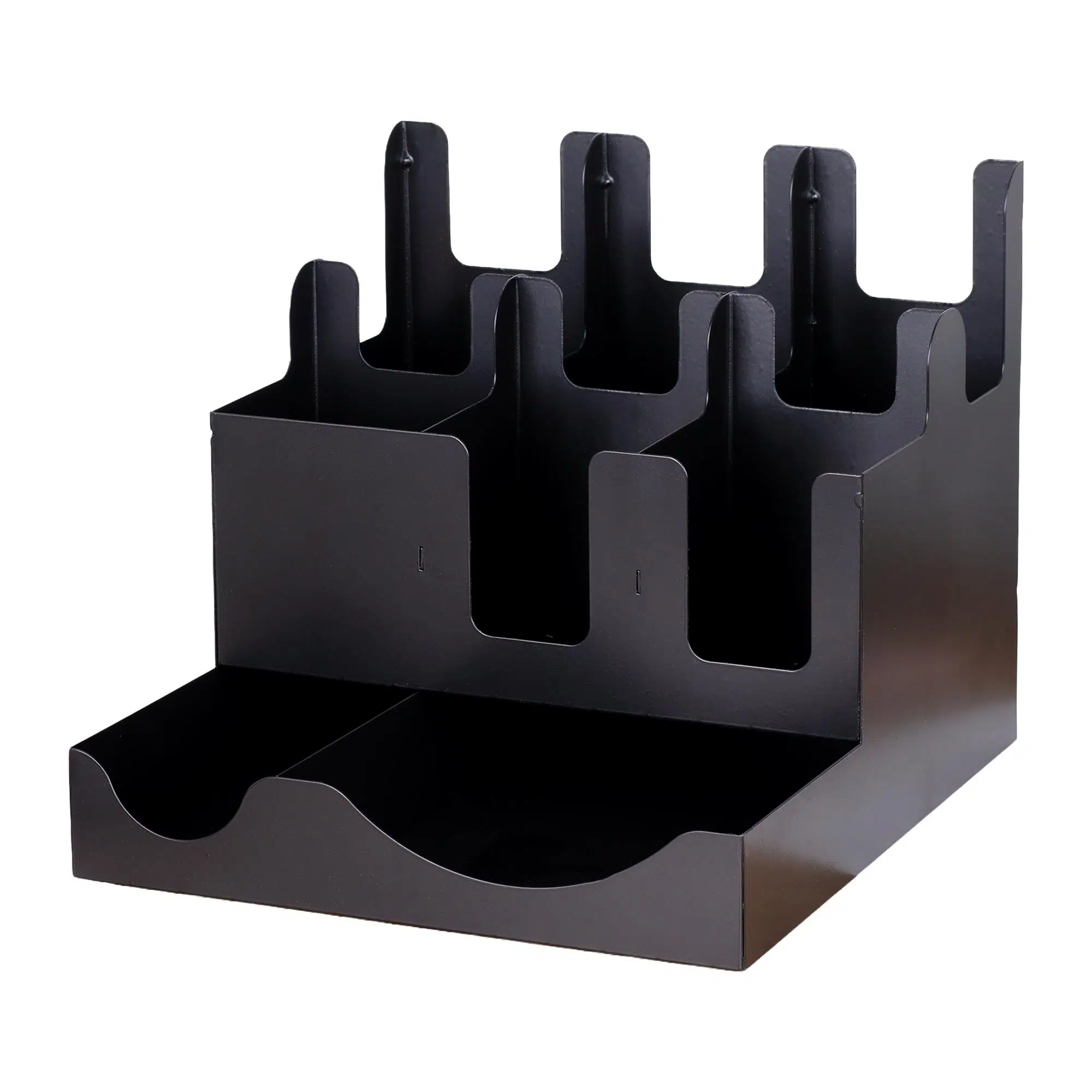 Metal 8 Bölmeli Bardak ve Kapak Standı