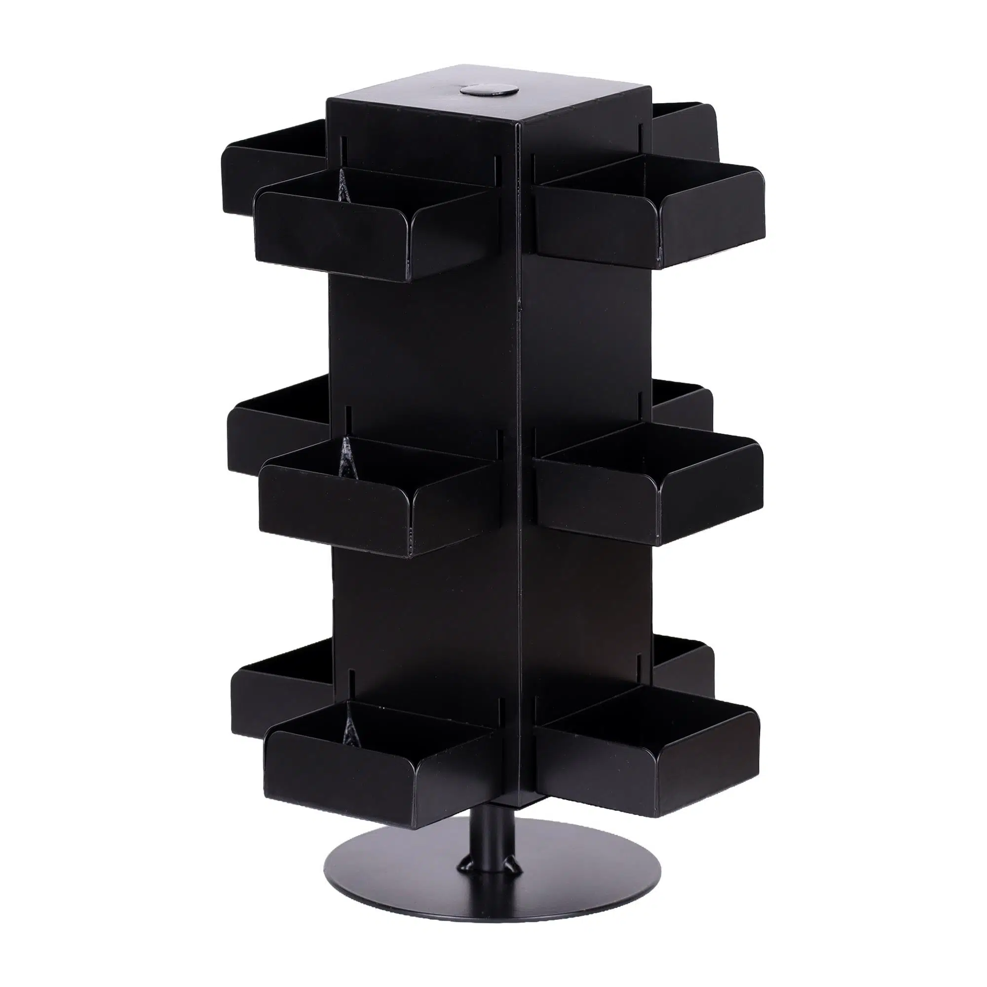 Metal Döner 12 Bölmeli Poşet Çay Standı