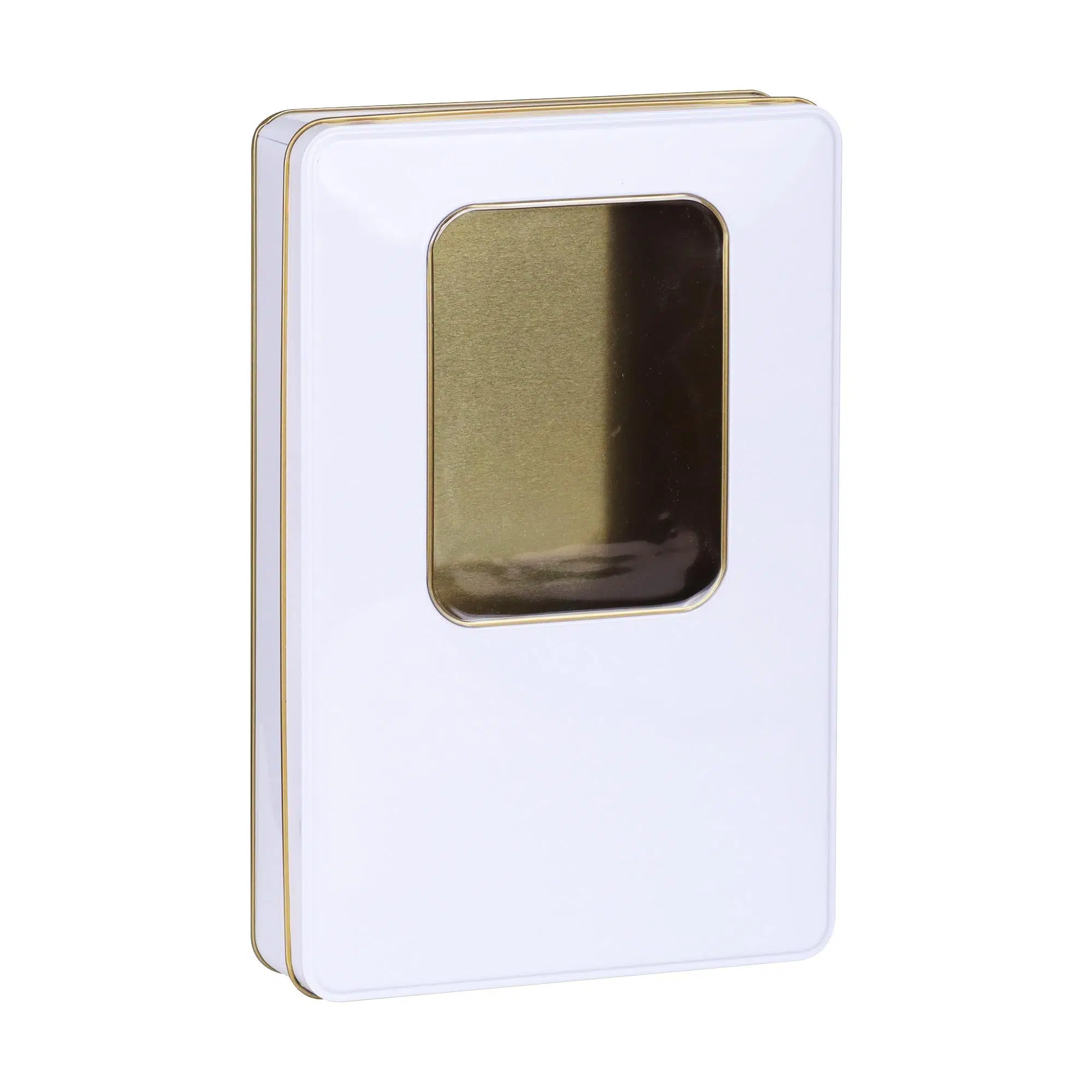 Pencereli Beyaz Metal Kutu 26,5x17,5x4,5 cm