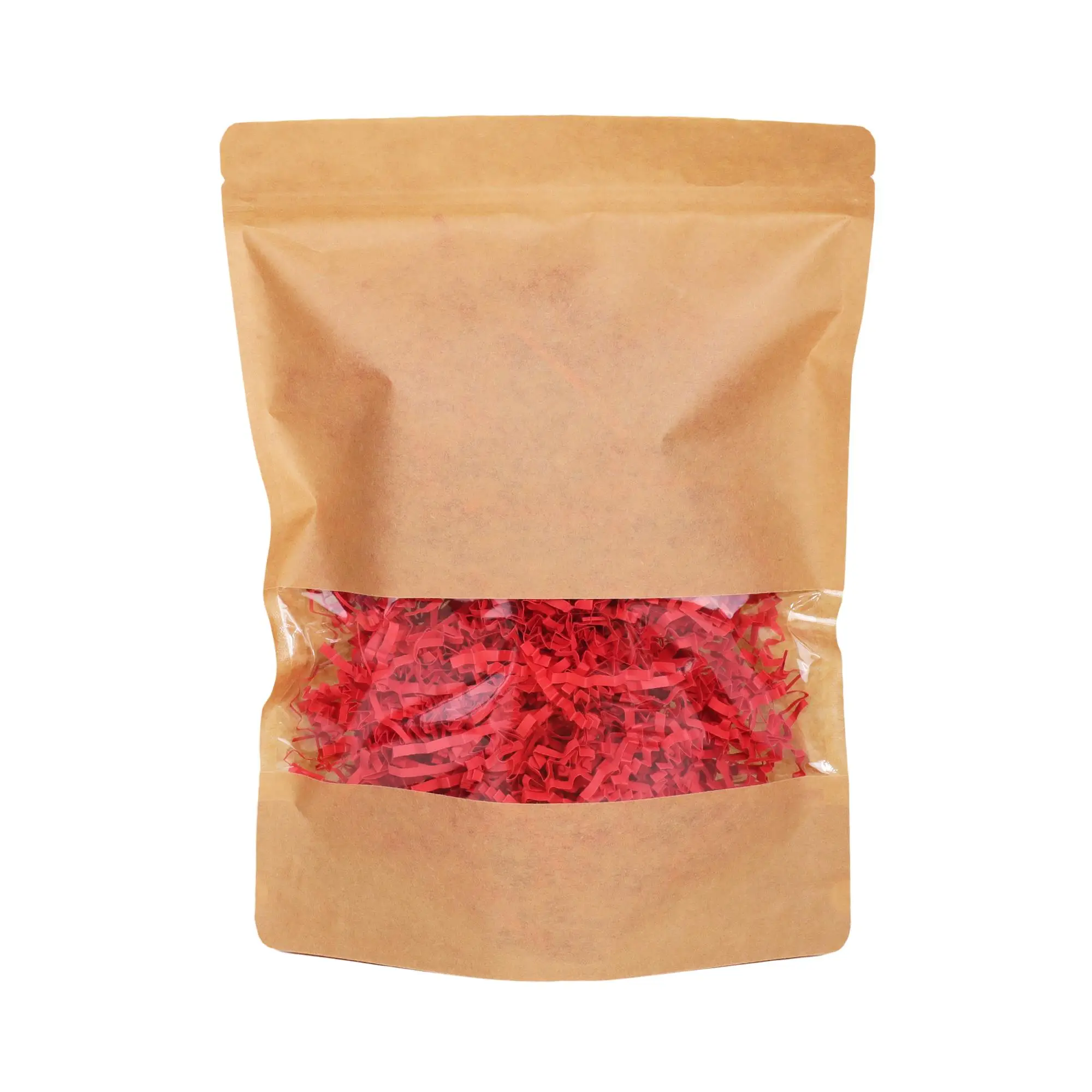 Pencereli Kraft Doypack 25x34 cm - 100 Adet