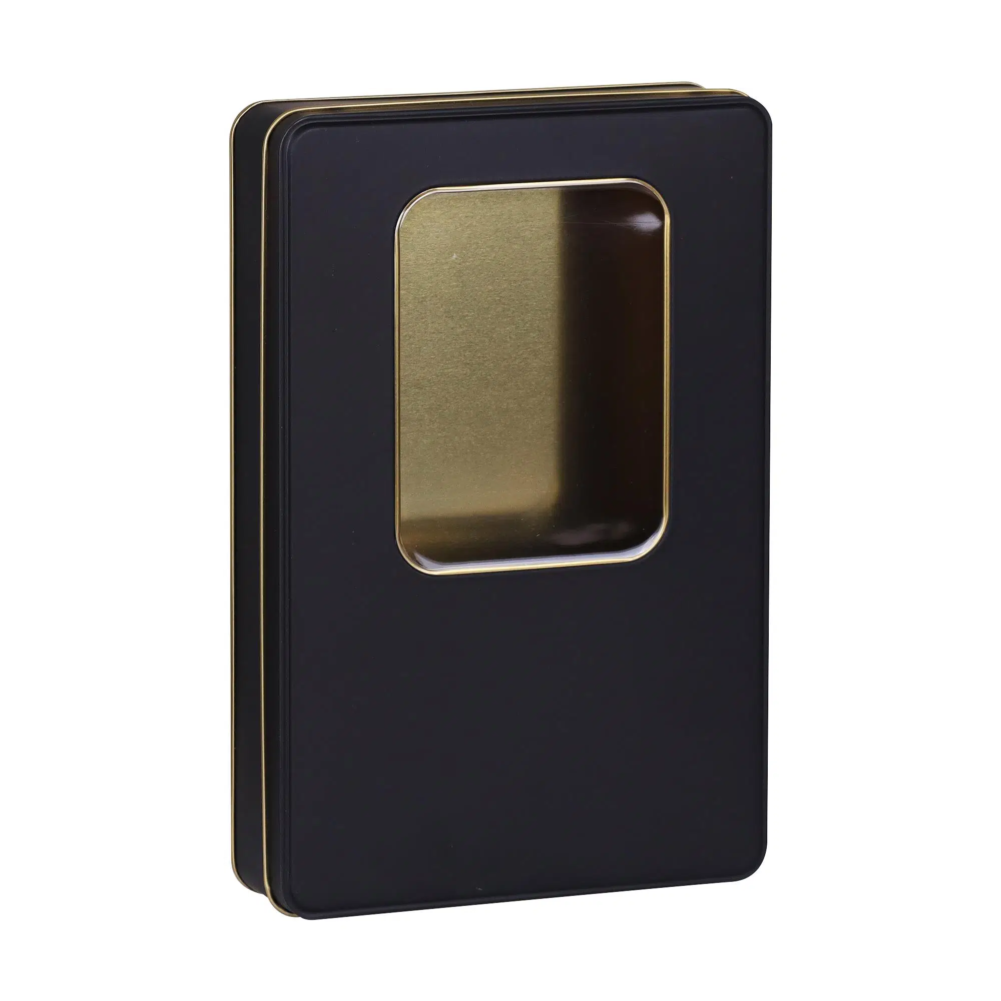 Pencereli Mat Siyah Metal Kutu 26,5x17,5x4,5 cm