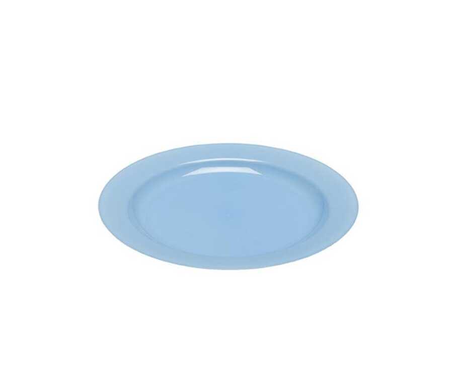 Plastik Mavi Tabak 19 cm - 10 Adet