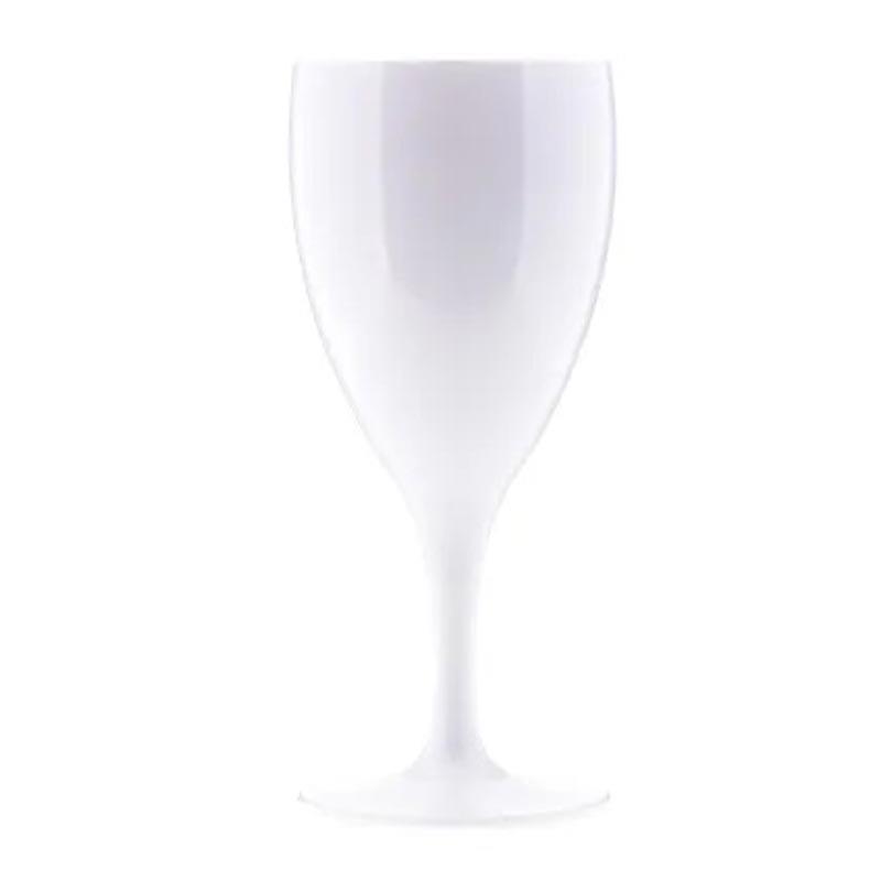 Premium Polikarbonat Şarap Bardağı Beyaz 230 cc