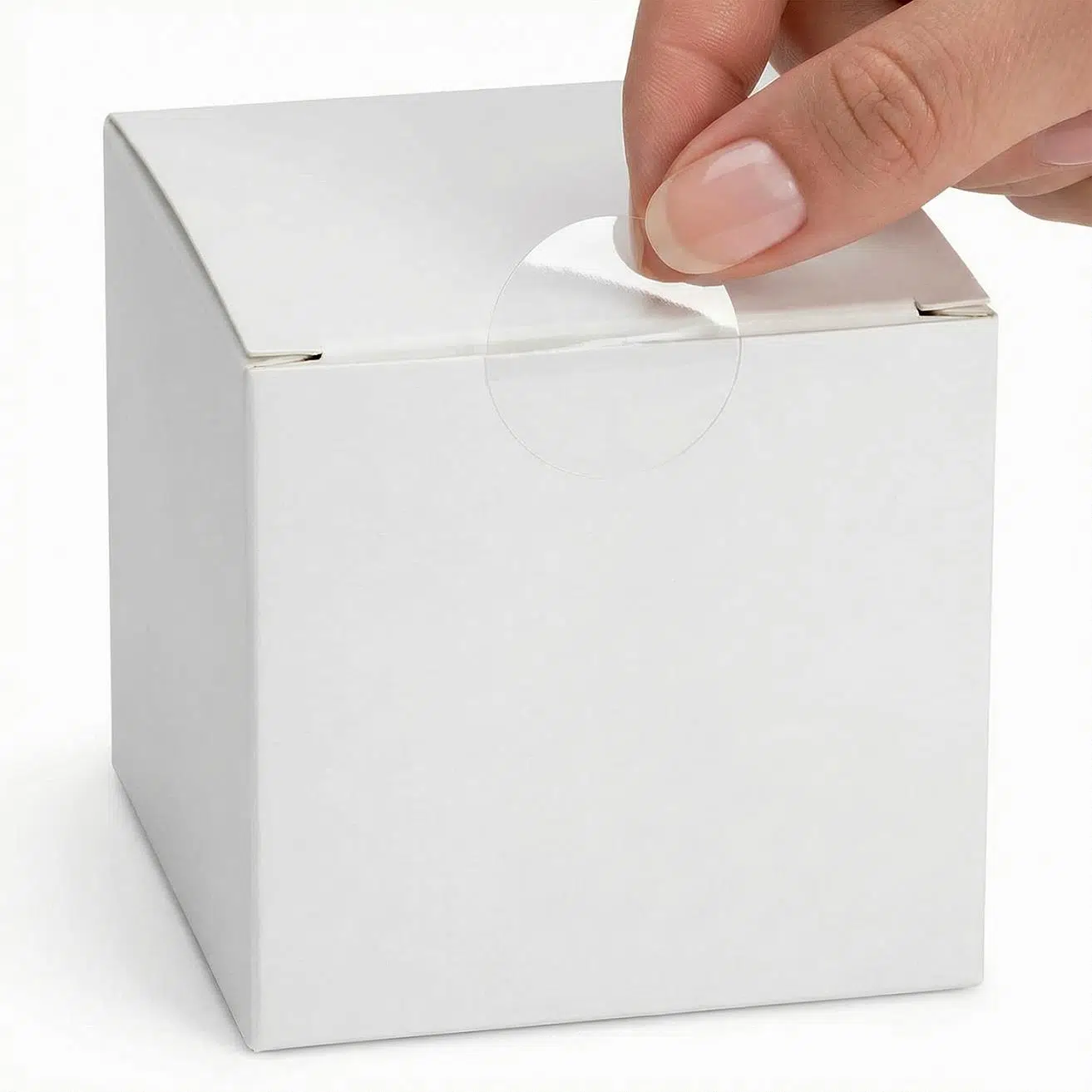 Şeffaf Yuvarlak PP Etiket - 1000 Adet