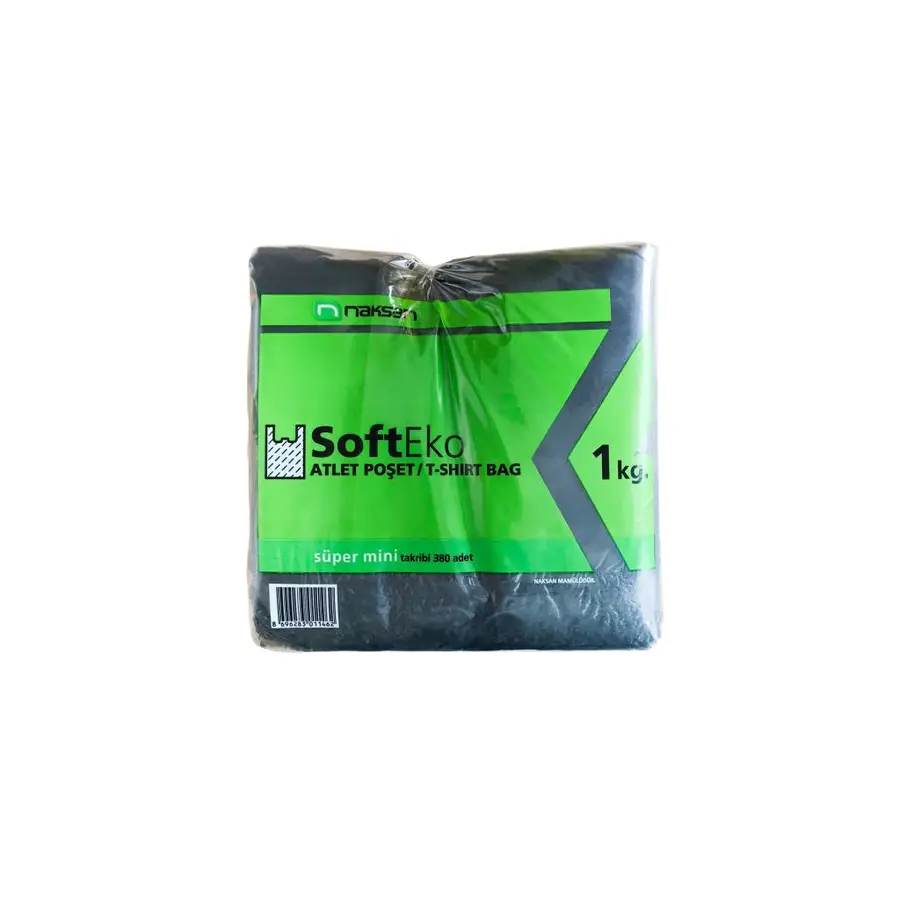 Soft Norm Atlet Poşet Siyah Süper Mini - 1 Kg