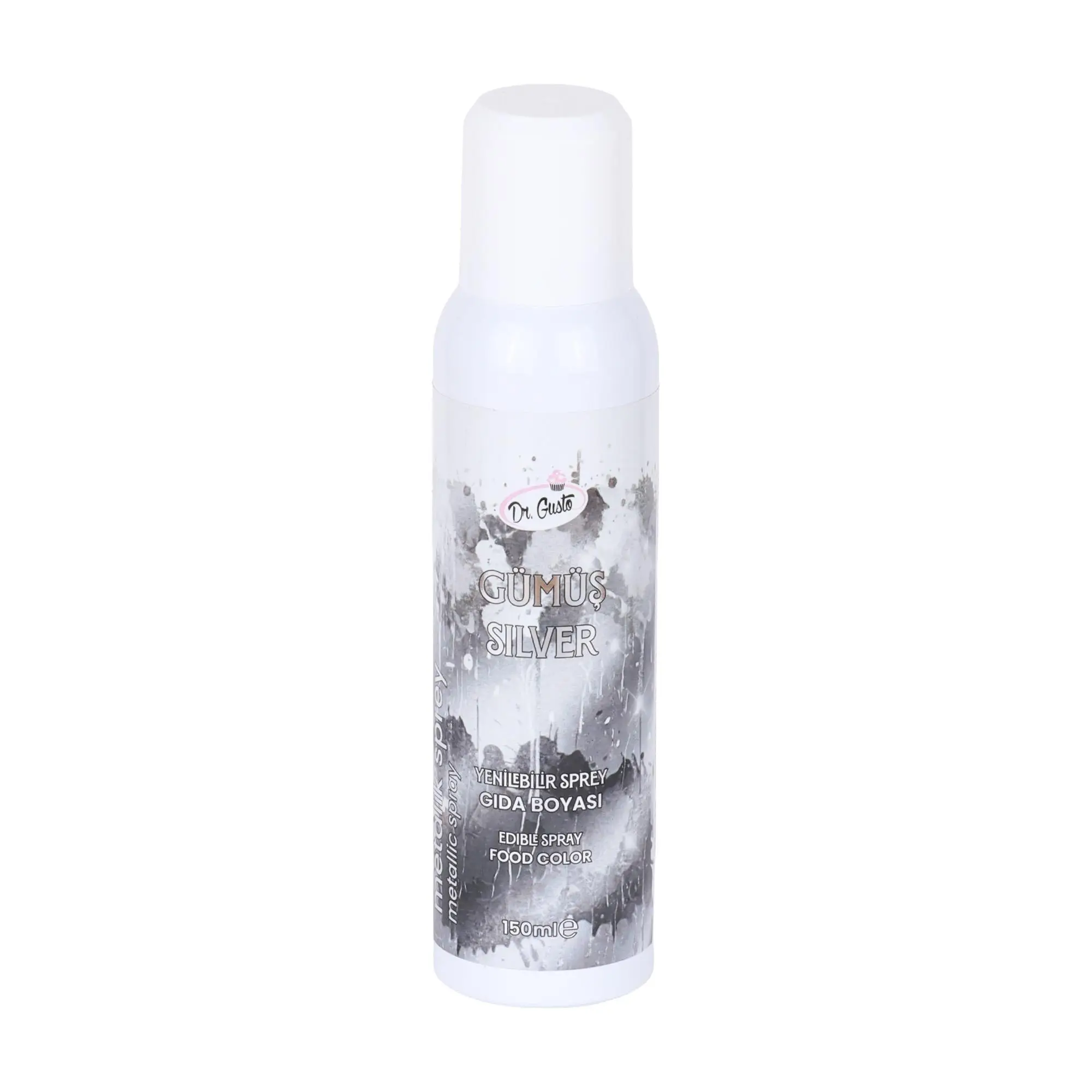Sprey Gıda Boyası 150 ml Gümüş
