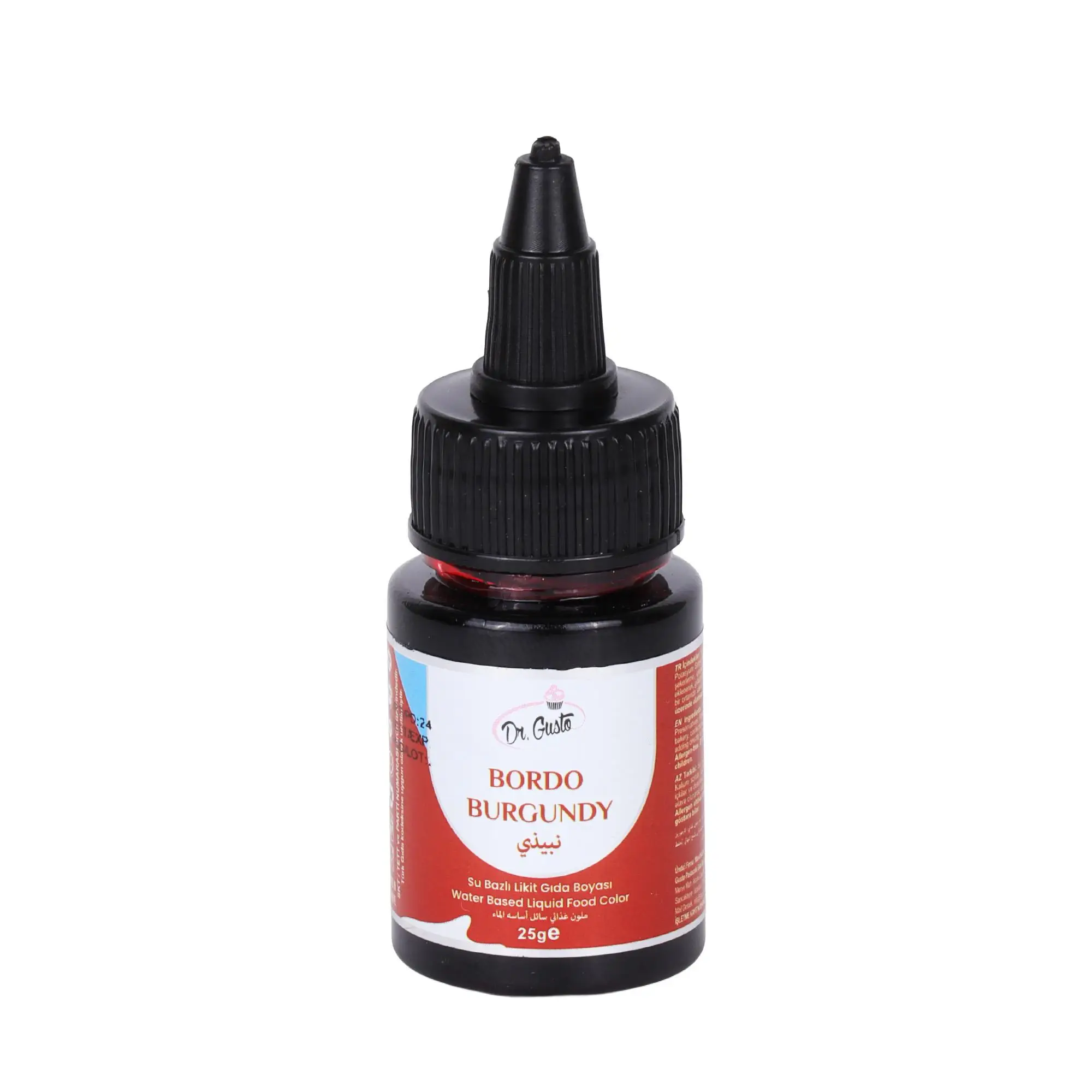 Su Bazlı Likit Gıda Boyası 25 gr Bordo