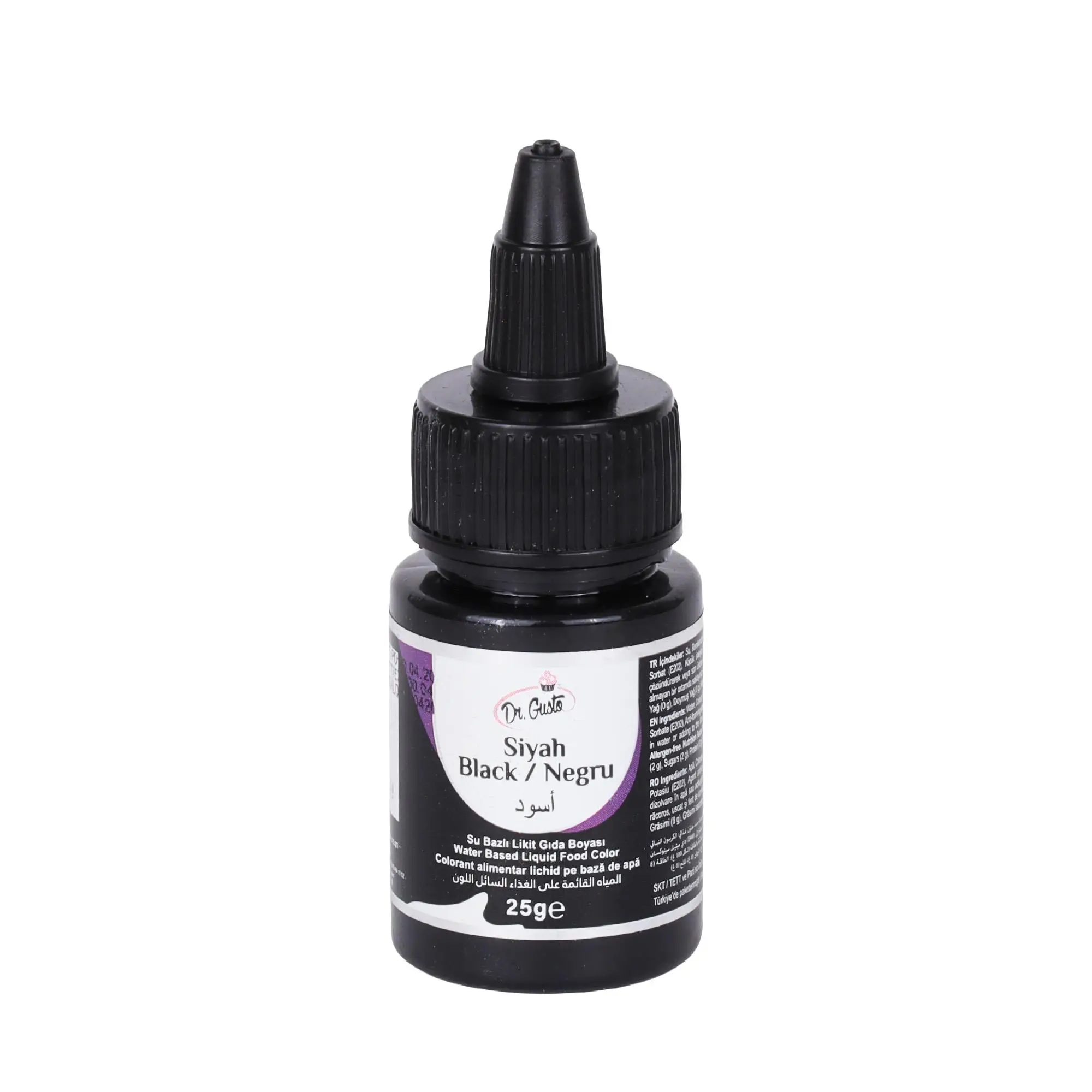 Su Bazlı Likit Gıda Boyası 25 gr Siyah