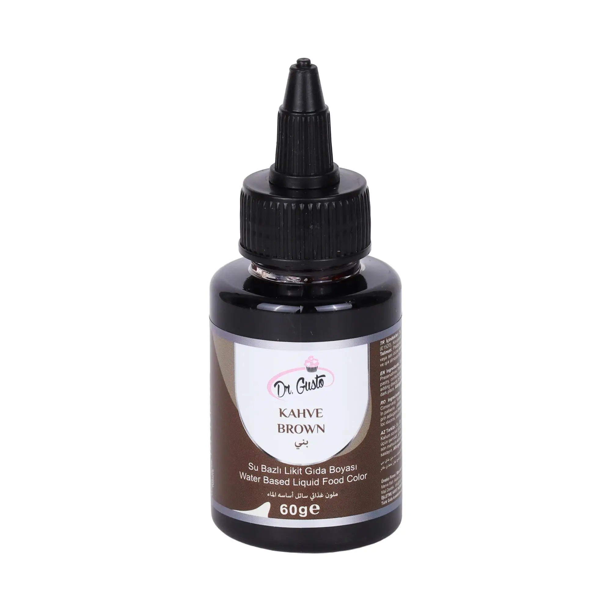 Su Bazlı Likit Gıda Boyası 60 gr Kahve