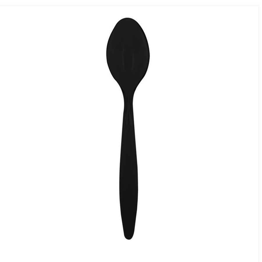 Tatlı-Dondurma Kaşığı Siyah (Opak) 12,5cm - 50 Adet